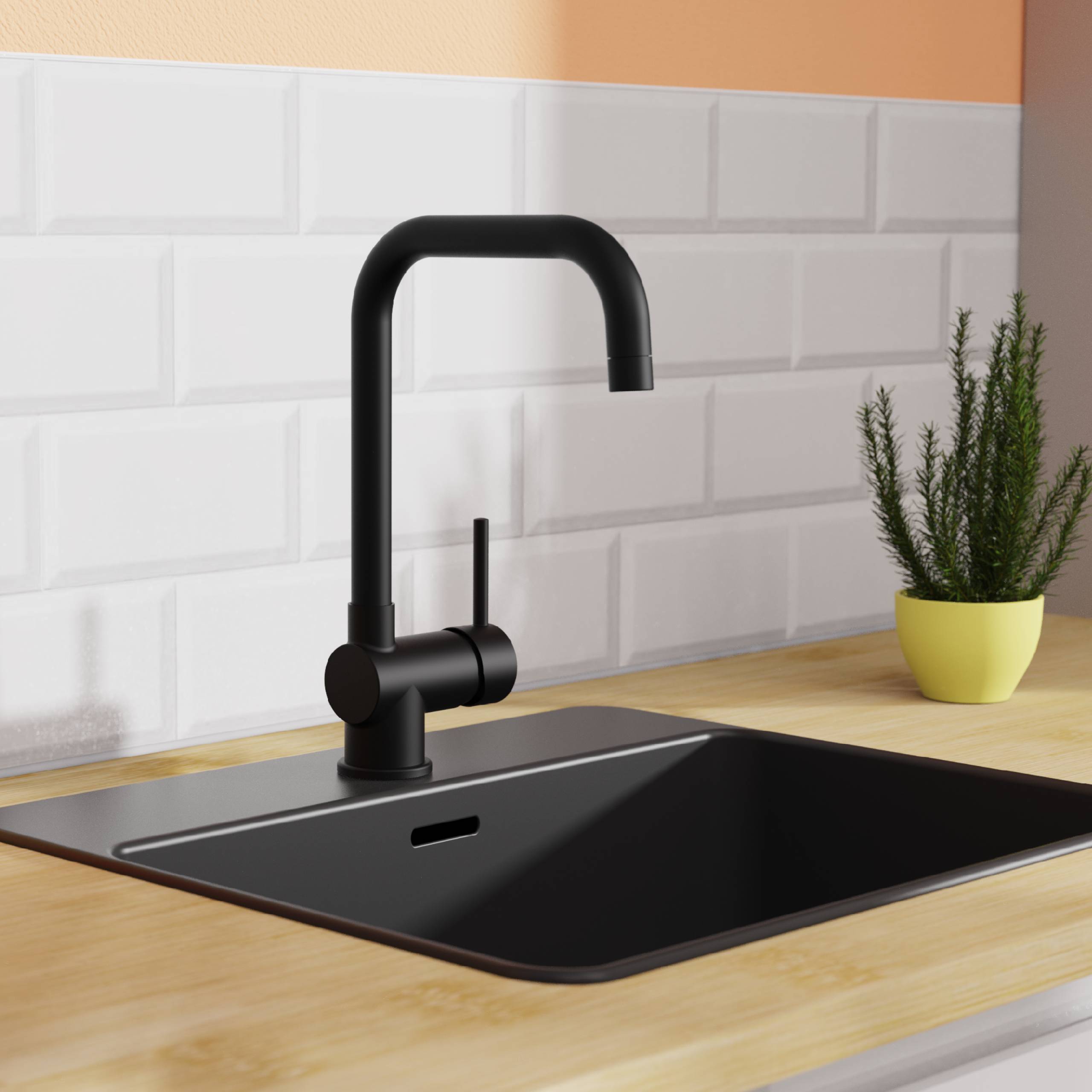 FUTURA Spültischarmatur, Schwarz matt