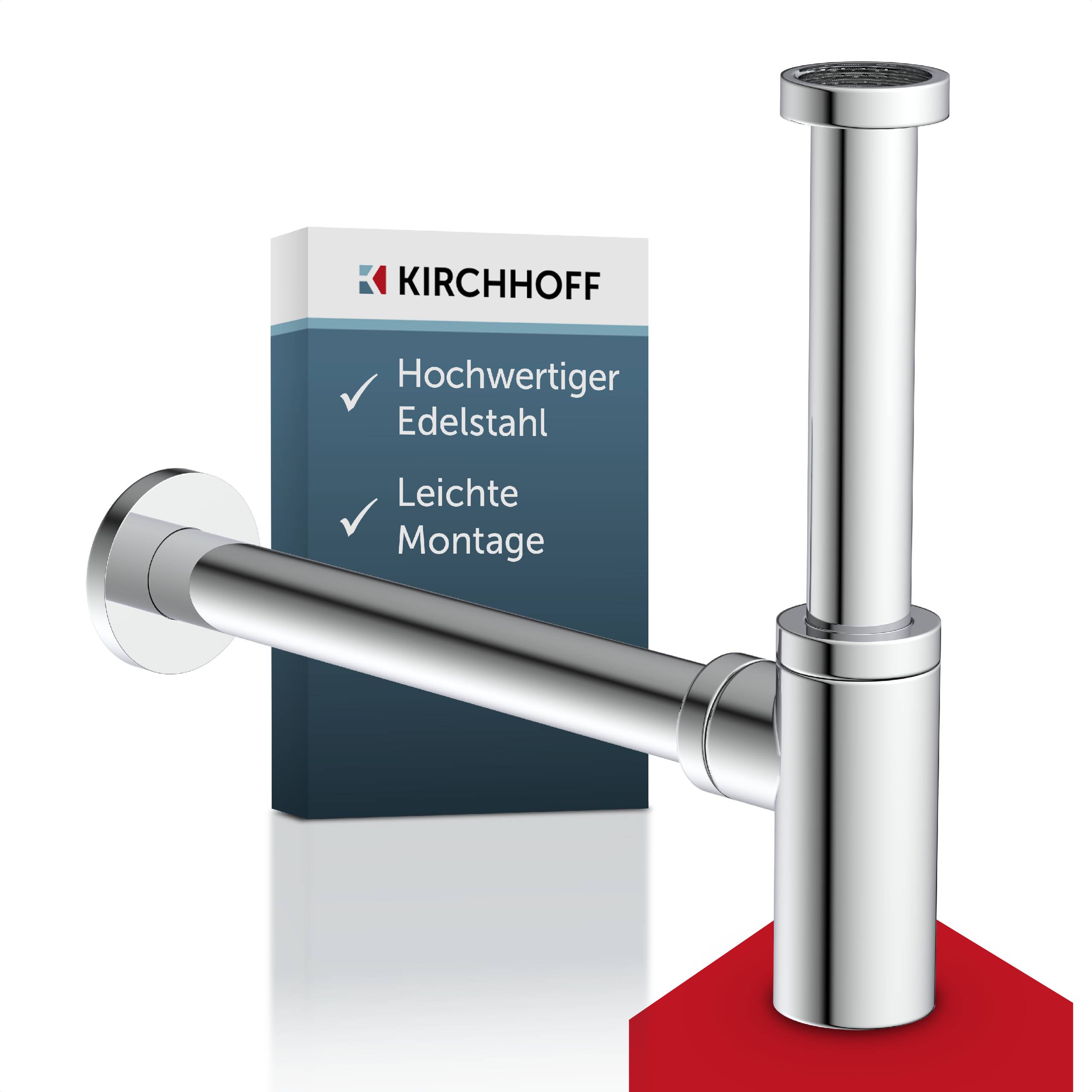 DS-5WK Flaschensiphon, Chrom, 1 1/4" x 32 mm