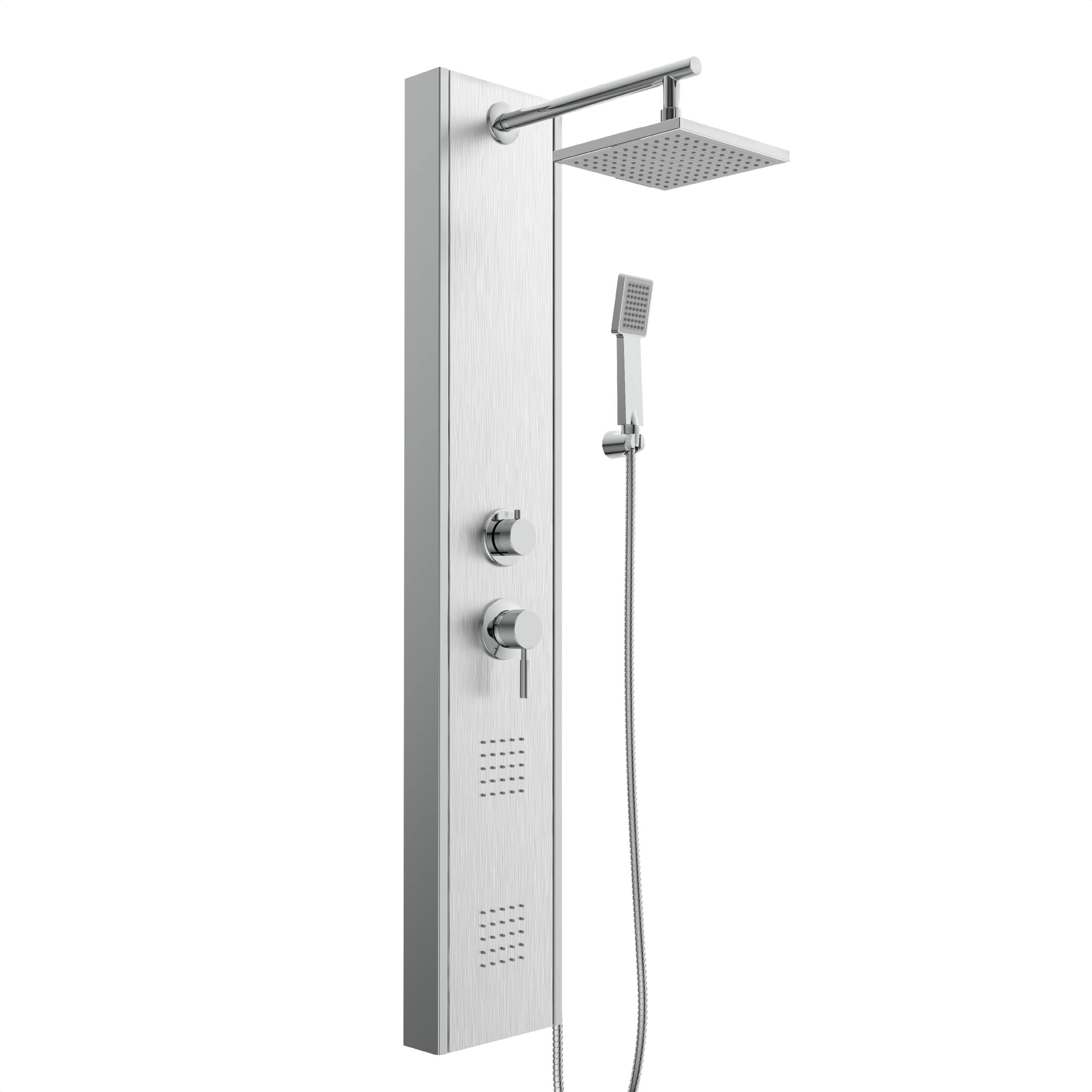 TAHITI Duschpaneel, Edelstahl