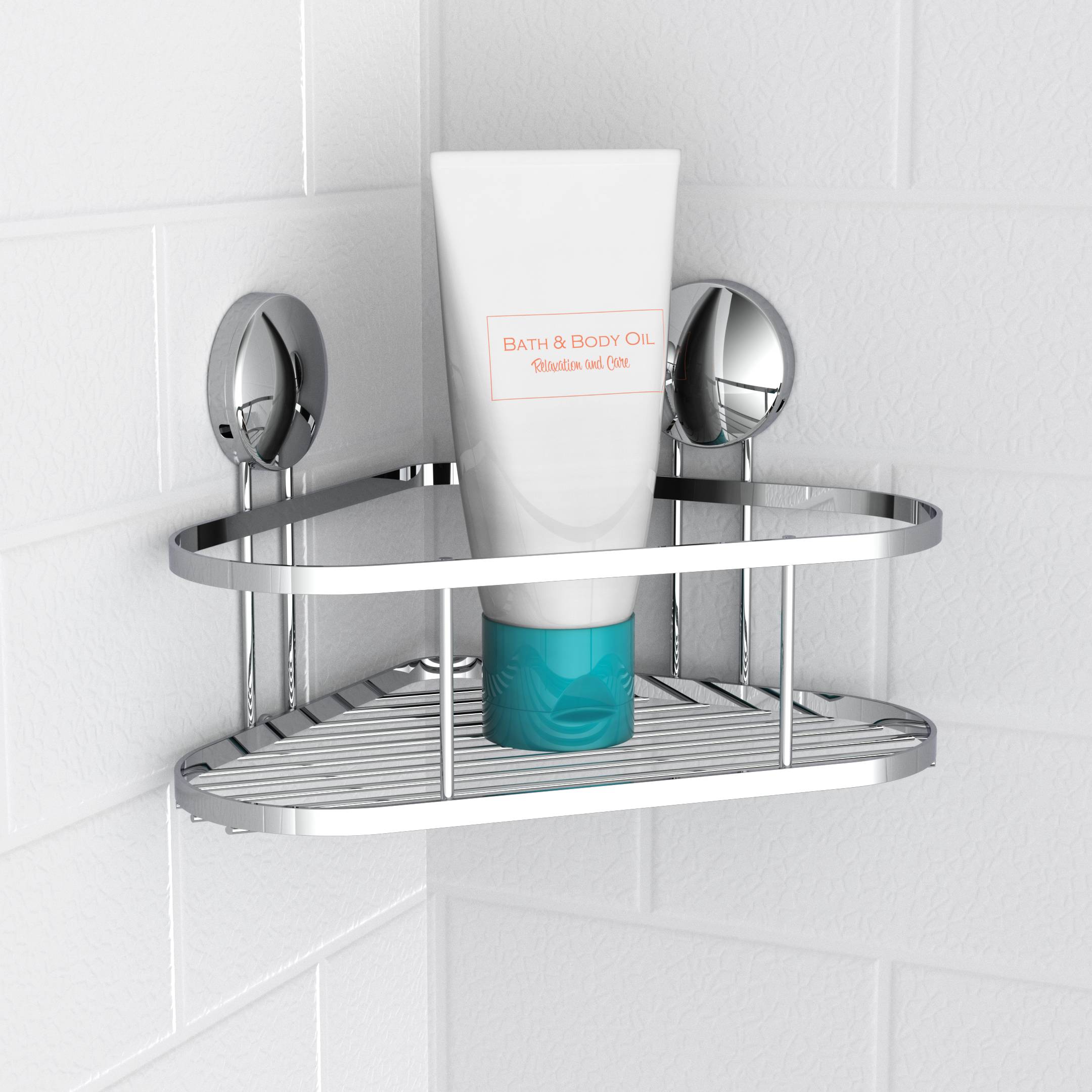 Duschablage, Chrom, zum Schrauben und Kleben