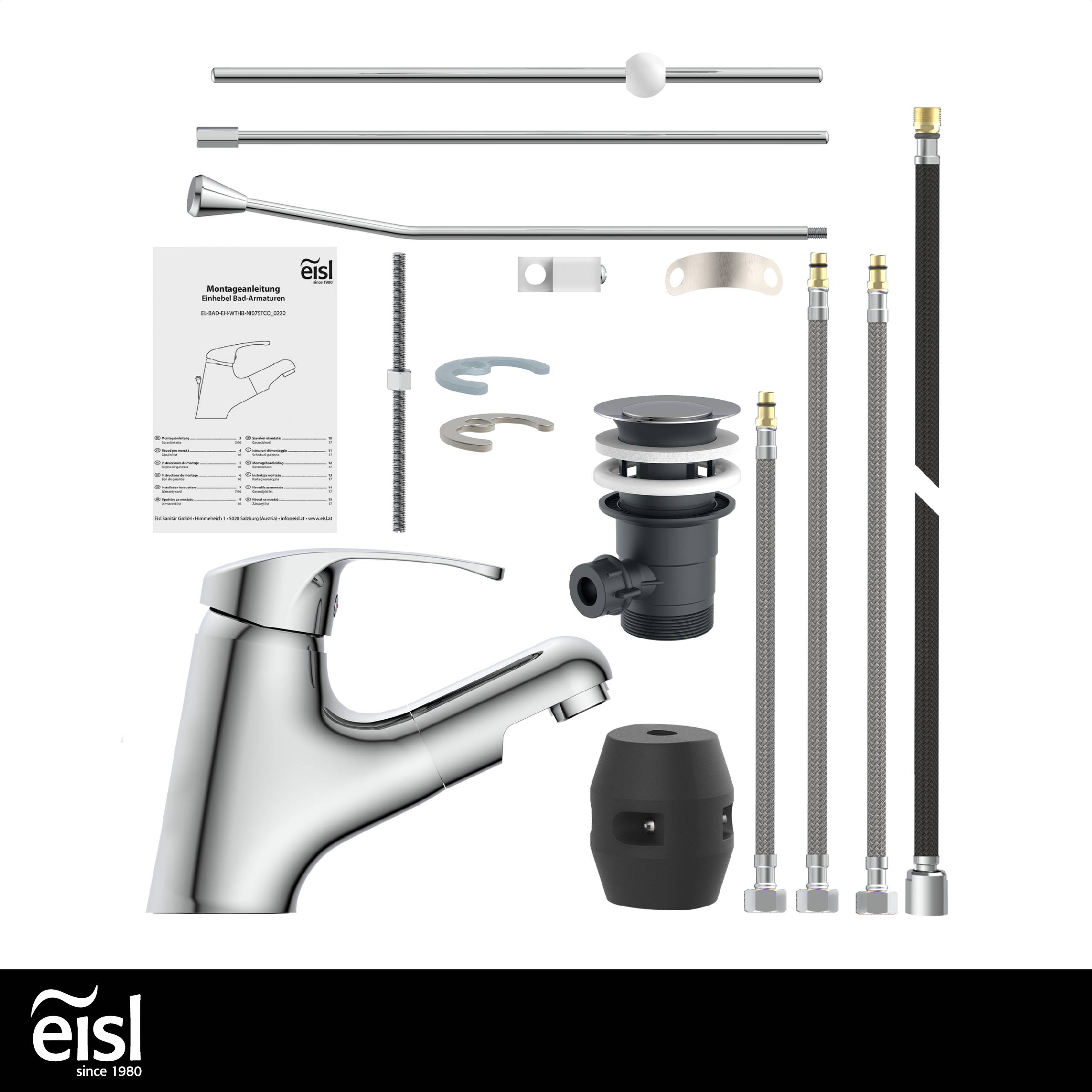 VICO Waschtischarmatur, Chrom, mit herausziehbarer Haarbrause