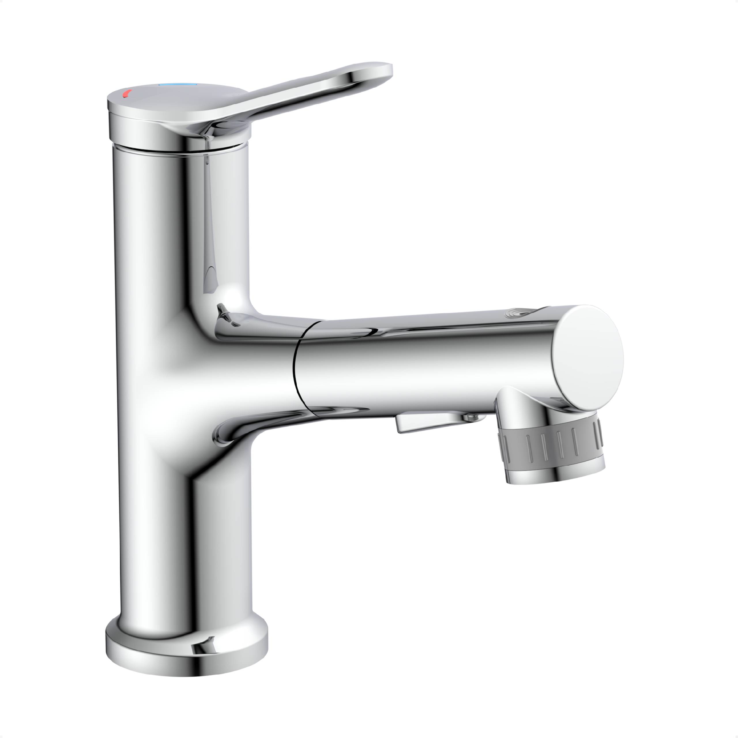 VARIABILE Waschtischarmatur, Chrom, mit herausziehbarer Haarbrause