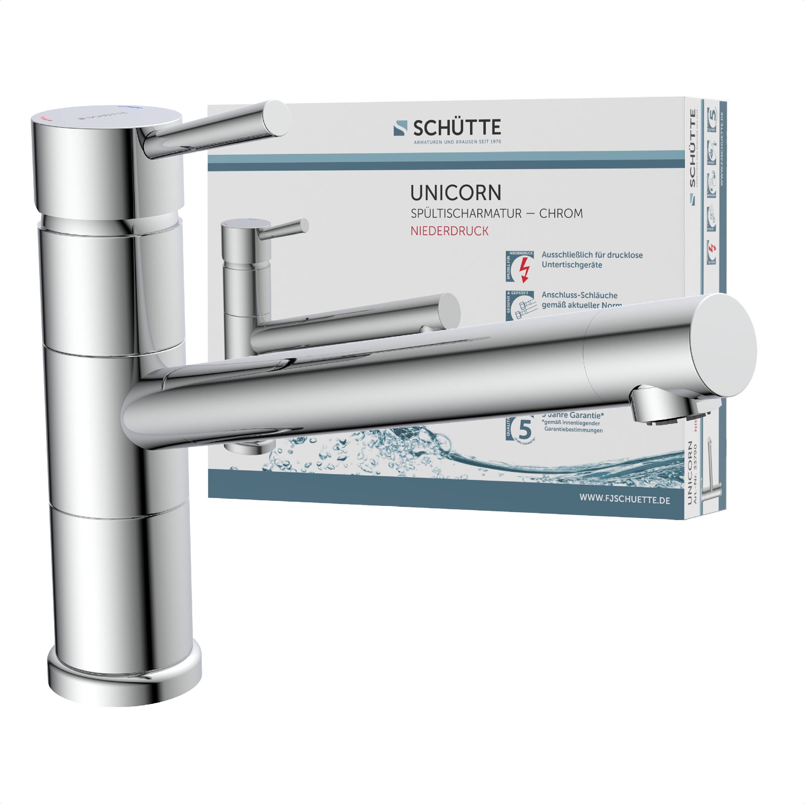 UNICORN Spültischarmatur Niederdruck, Chrom