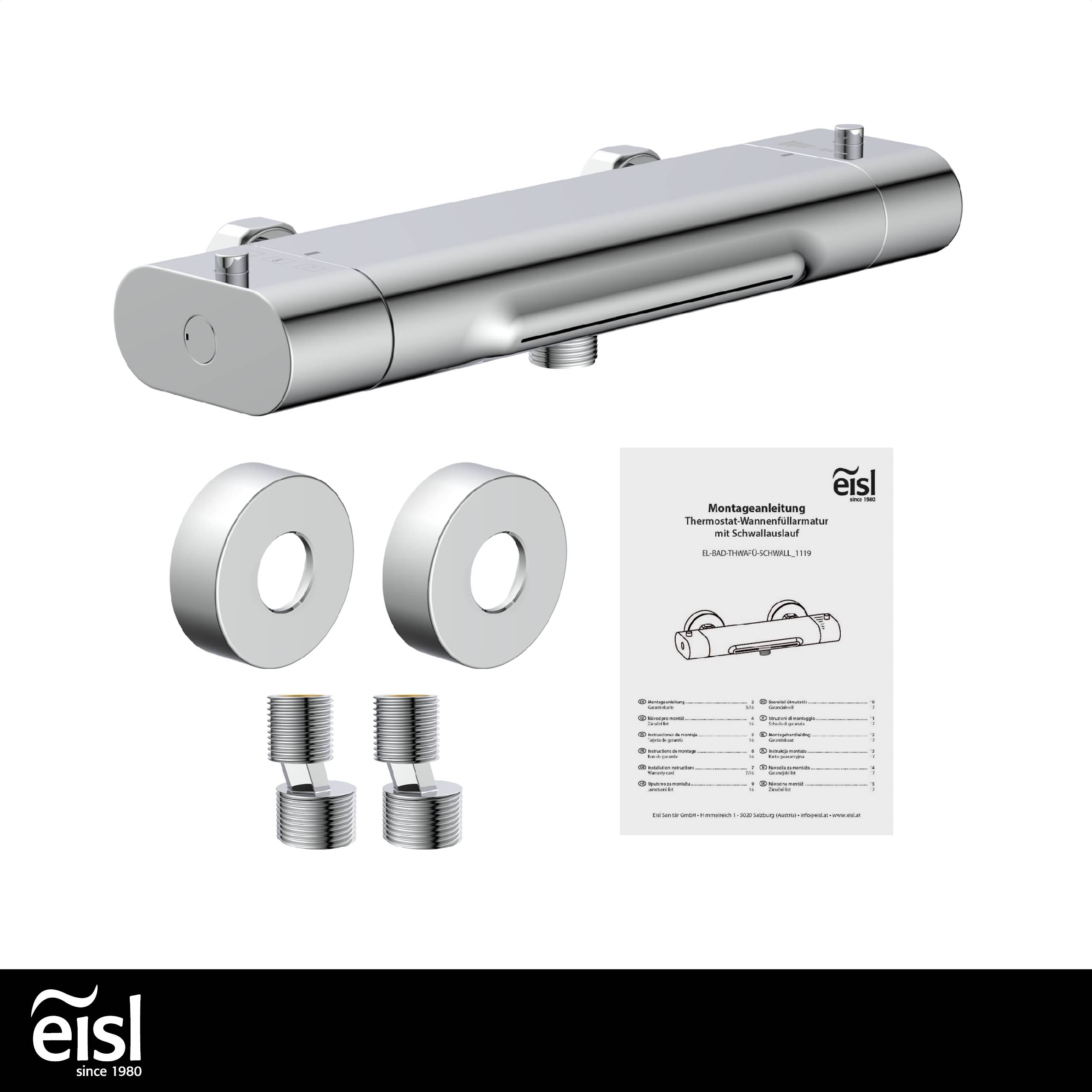 CARNEO Wannenfüllarmatur, Chrom, mit Schwallauslauf