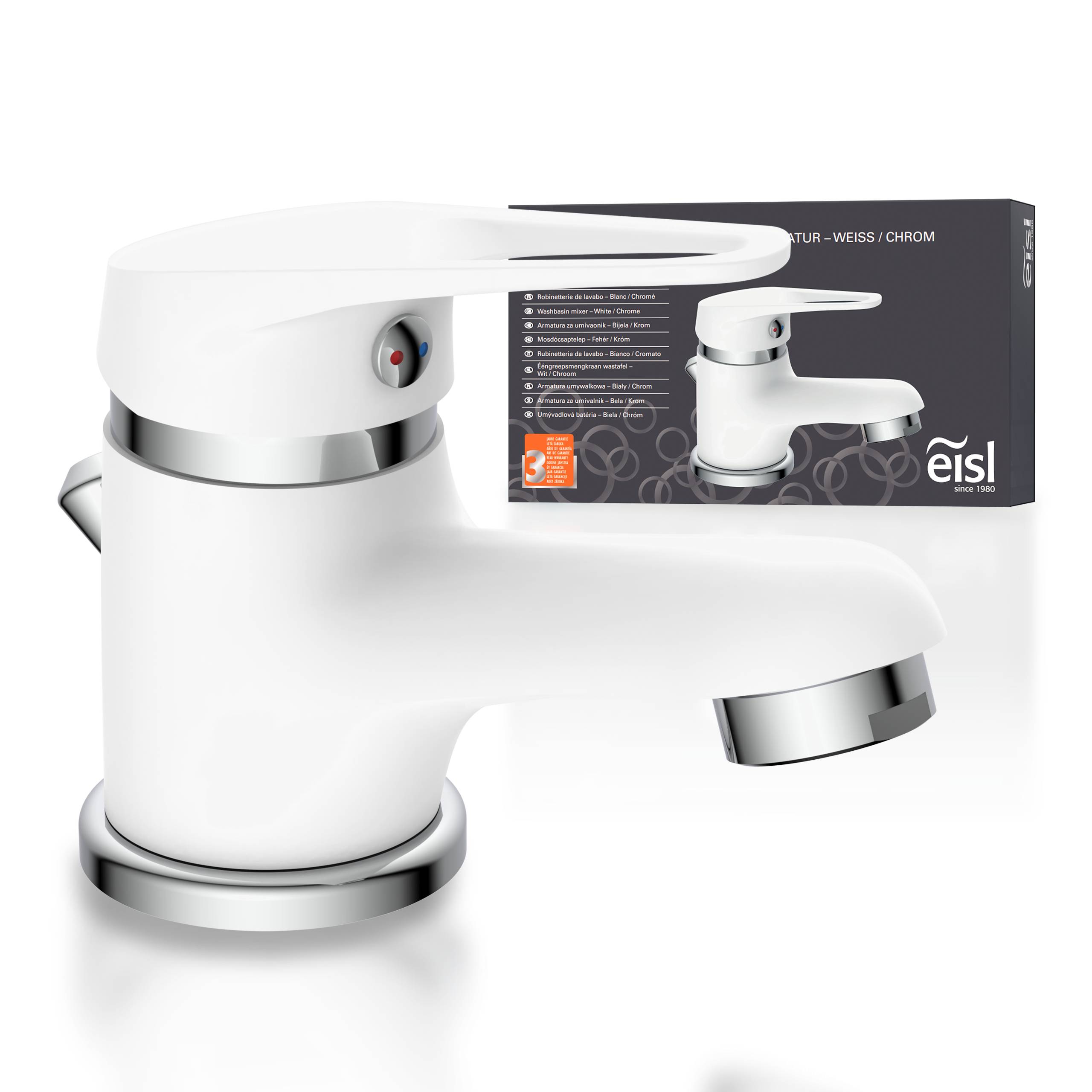 SPEED Waschtischarmatur, Weiß/Chrom