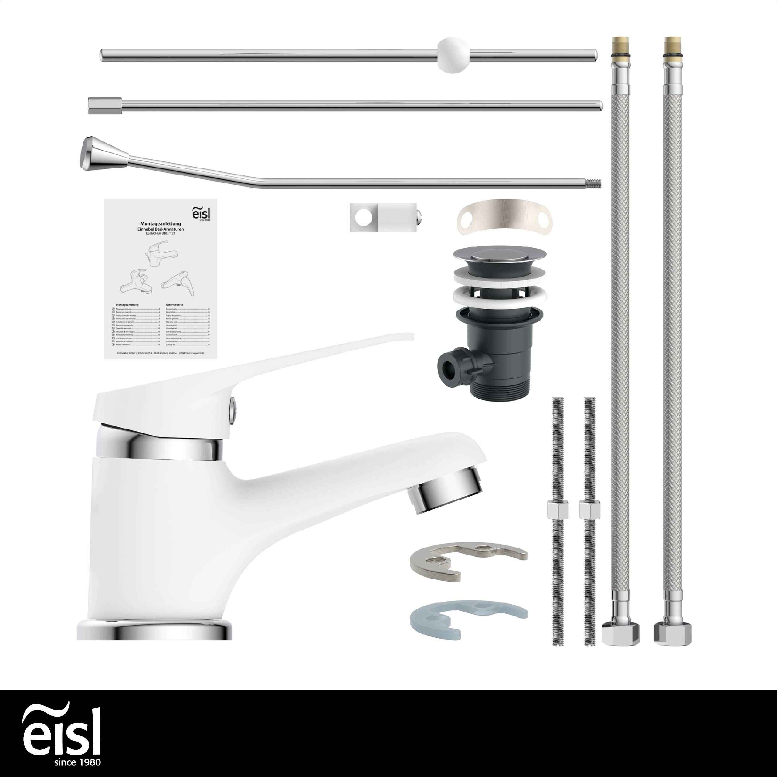 SPEED Waschtischarmatur, Weiß/Chrom