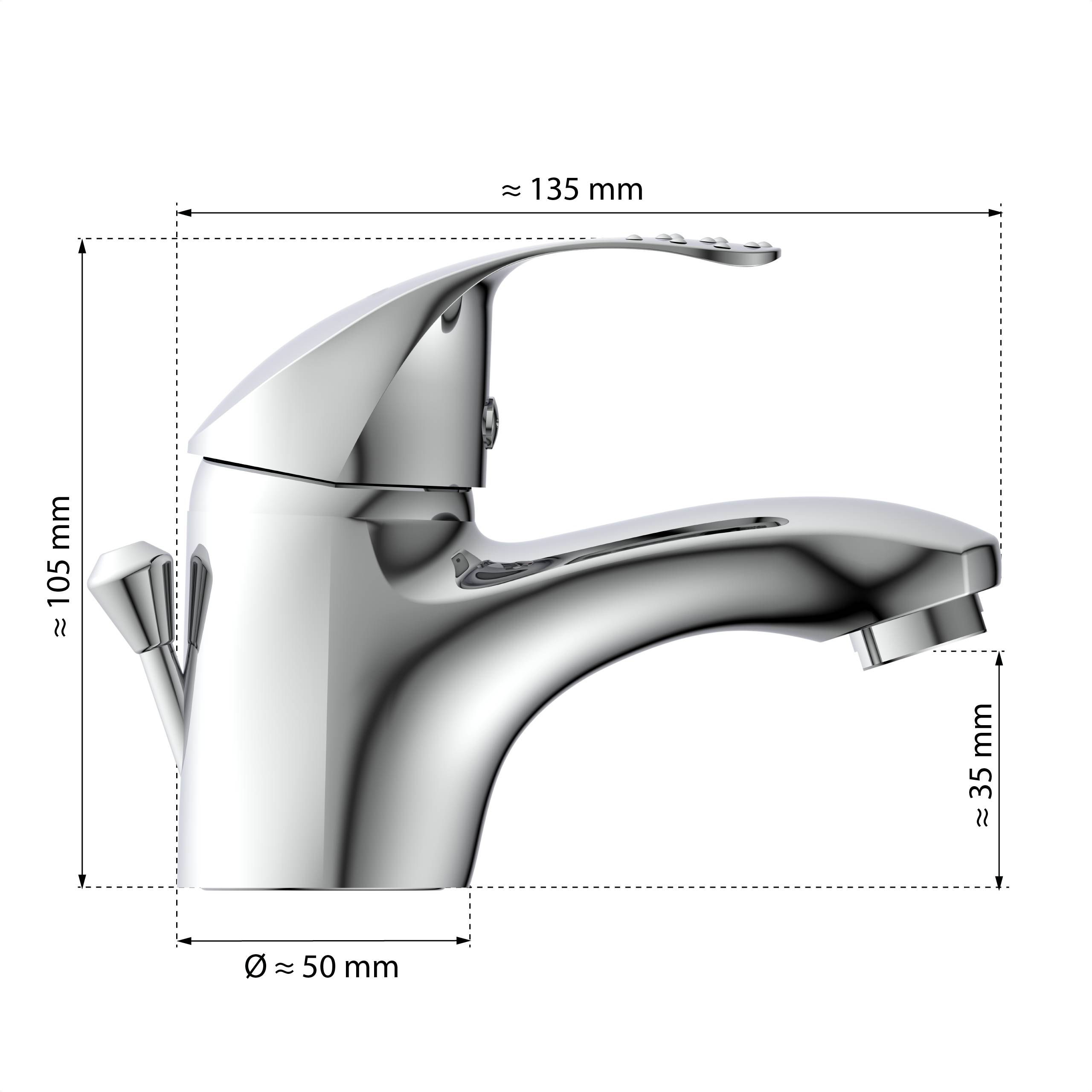 ROMA Waschtischarmatur, Chrom