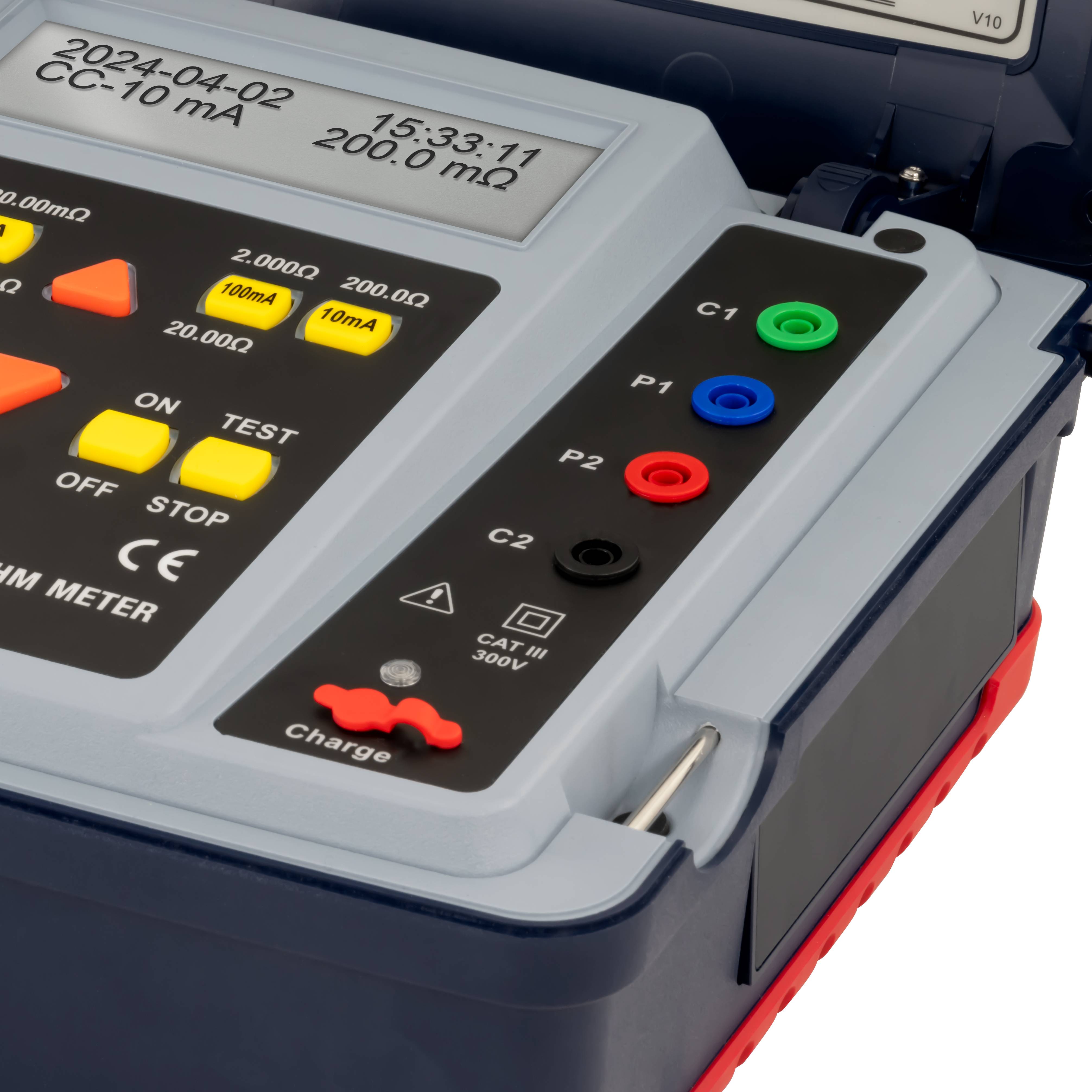 PCE Instruments Ohmmeter PCE-MO 2010 4-Leiter-Messmethode |0 µΩ … 200 Ω |7 wählbare Messbereiche |LCD mit Beleuchtung