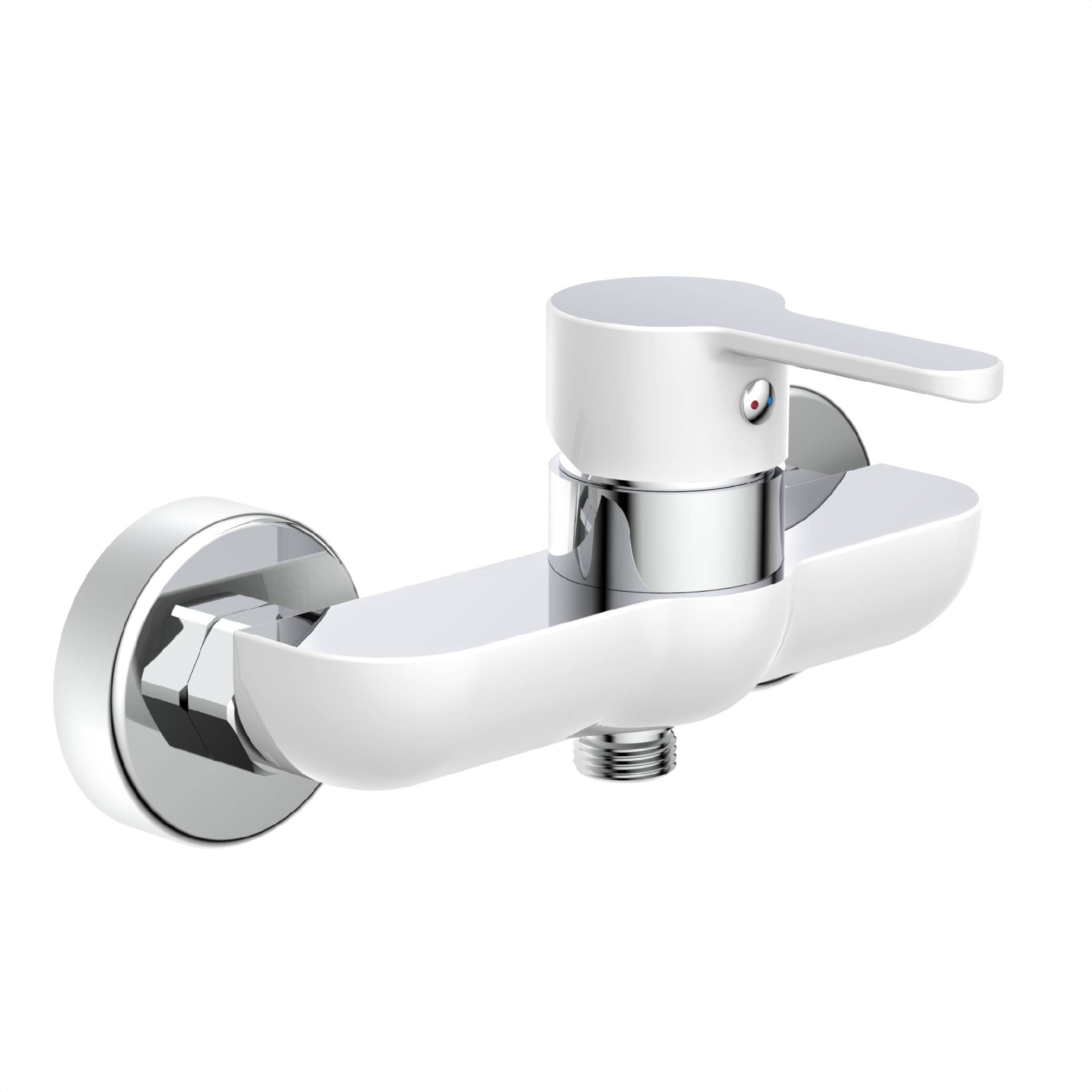 DIZIANI Duscharmatur, Weiß/Chrom