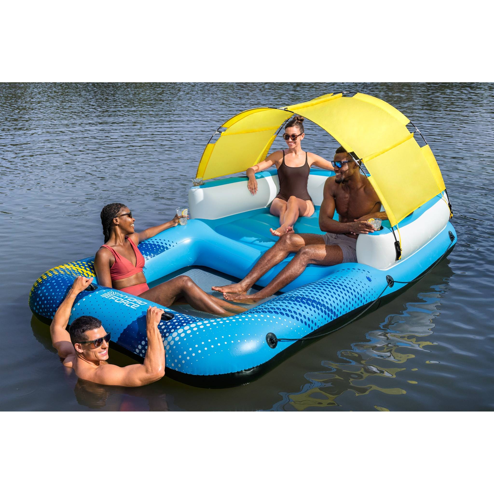 Bestway Hydro Force Summer Oasis Badeinsel für 4 Personen mit Sonnendach