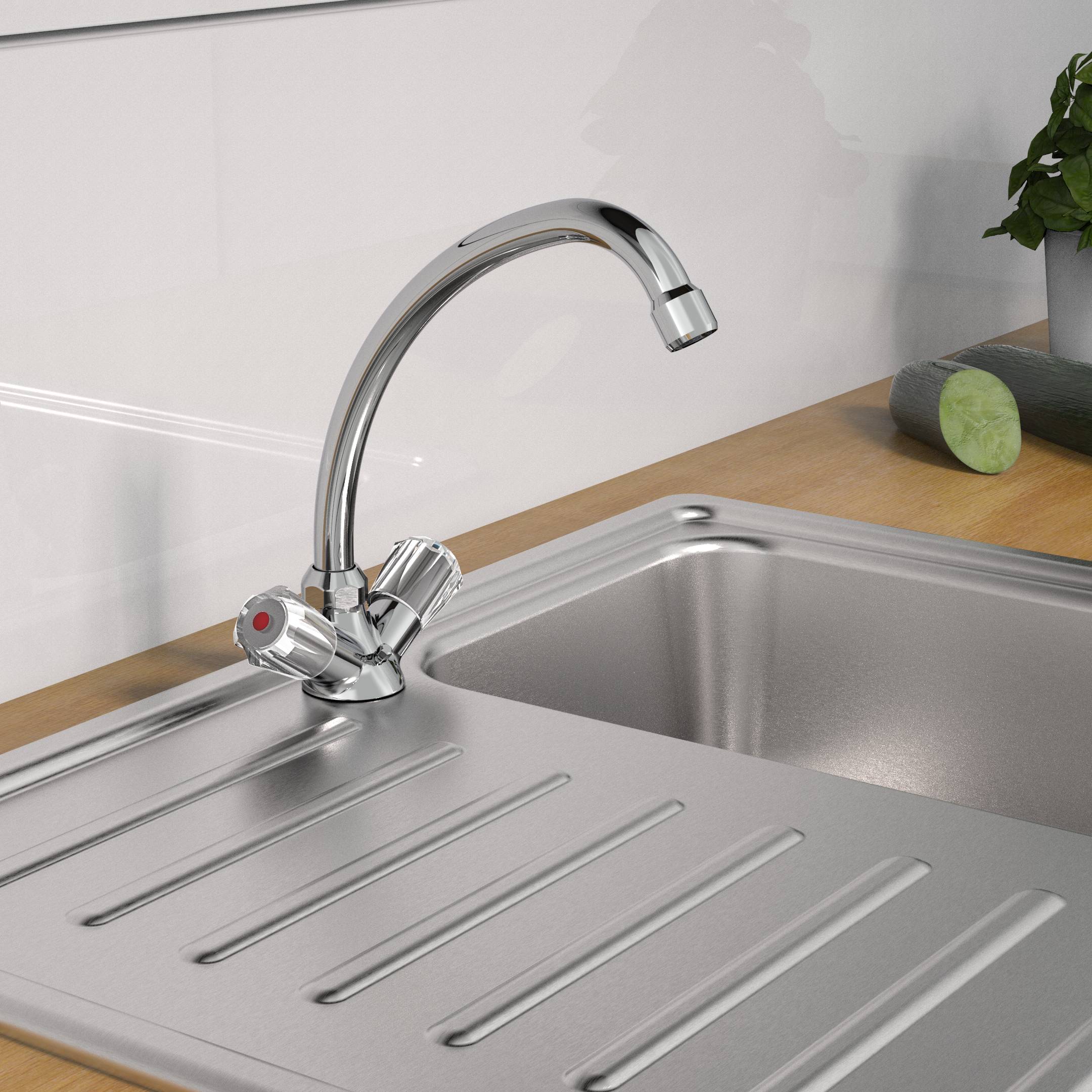 BRILLANT Waschtischarmatur Niederdruck, Chrom