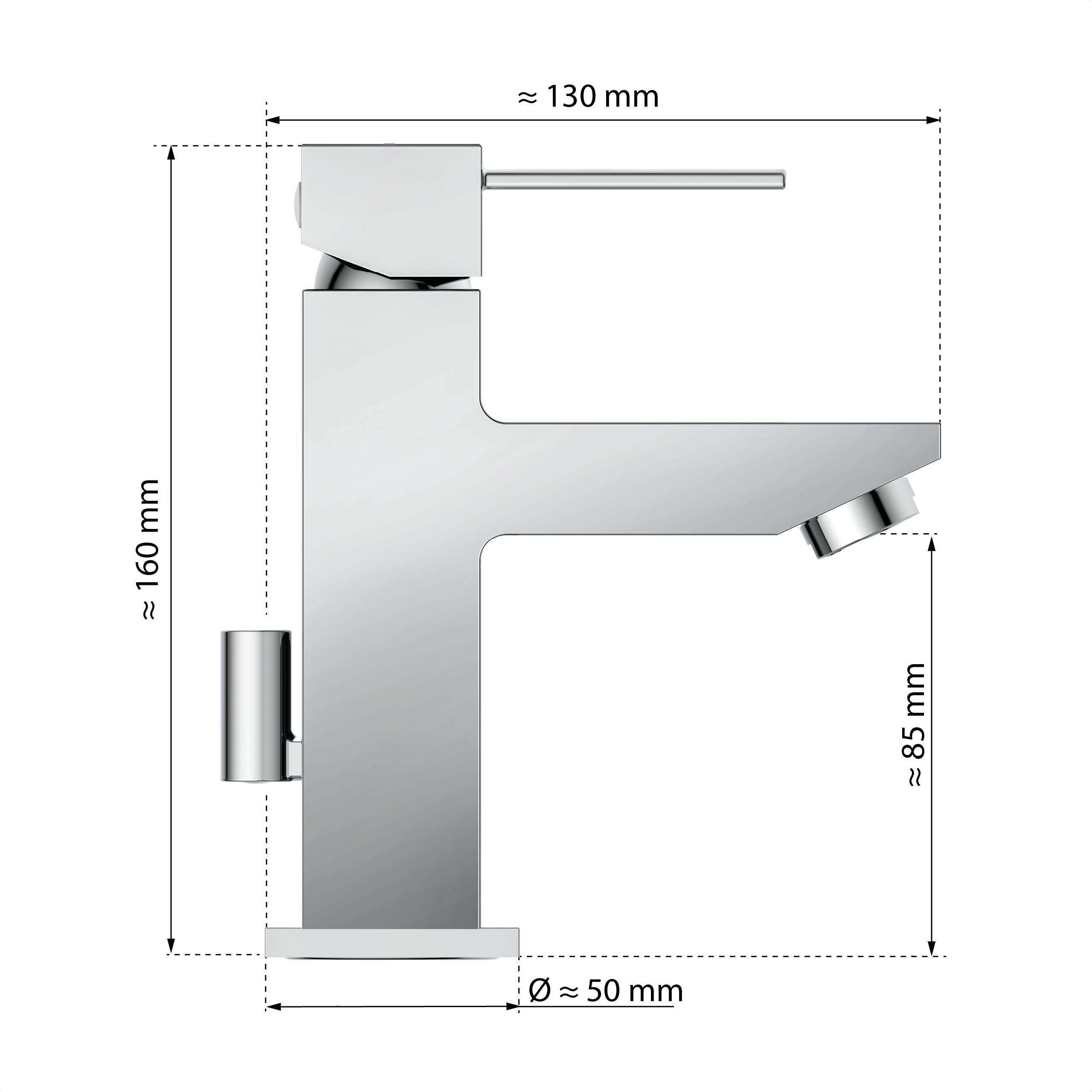 CALVINO Waschtischarmatur, Chrom