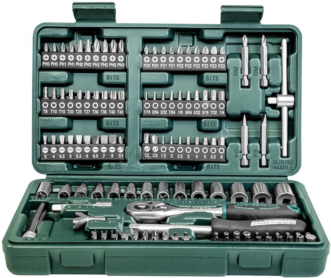 BRÜDER MANNESMANN Steckschlüssel- & Bit-Satz, 130-teilig