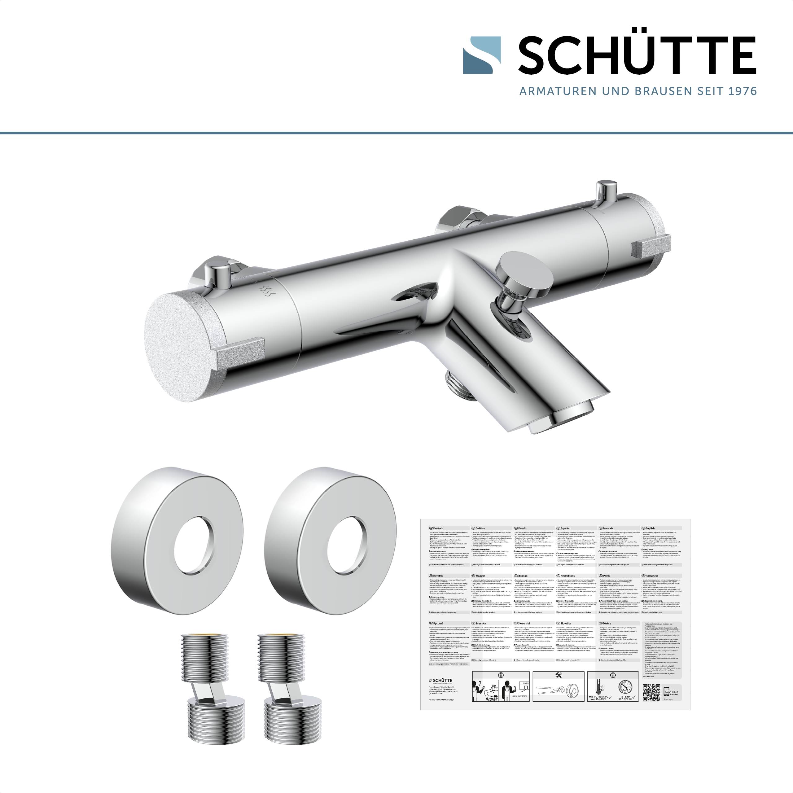 LONDON Thermostat Wannenfüllarmatur, Chrom