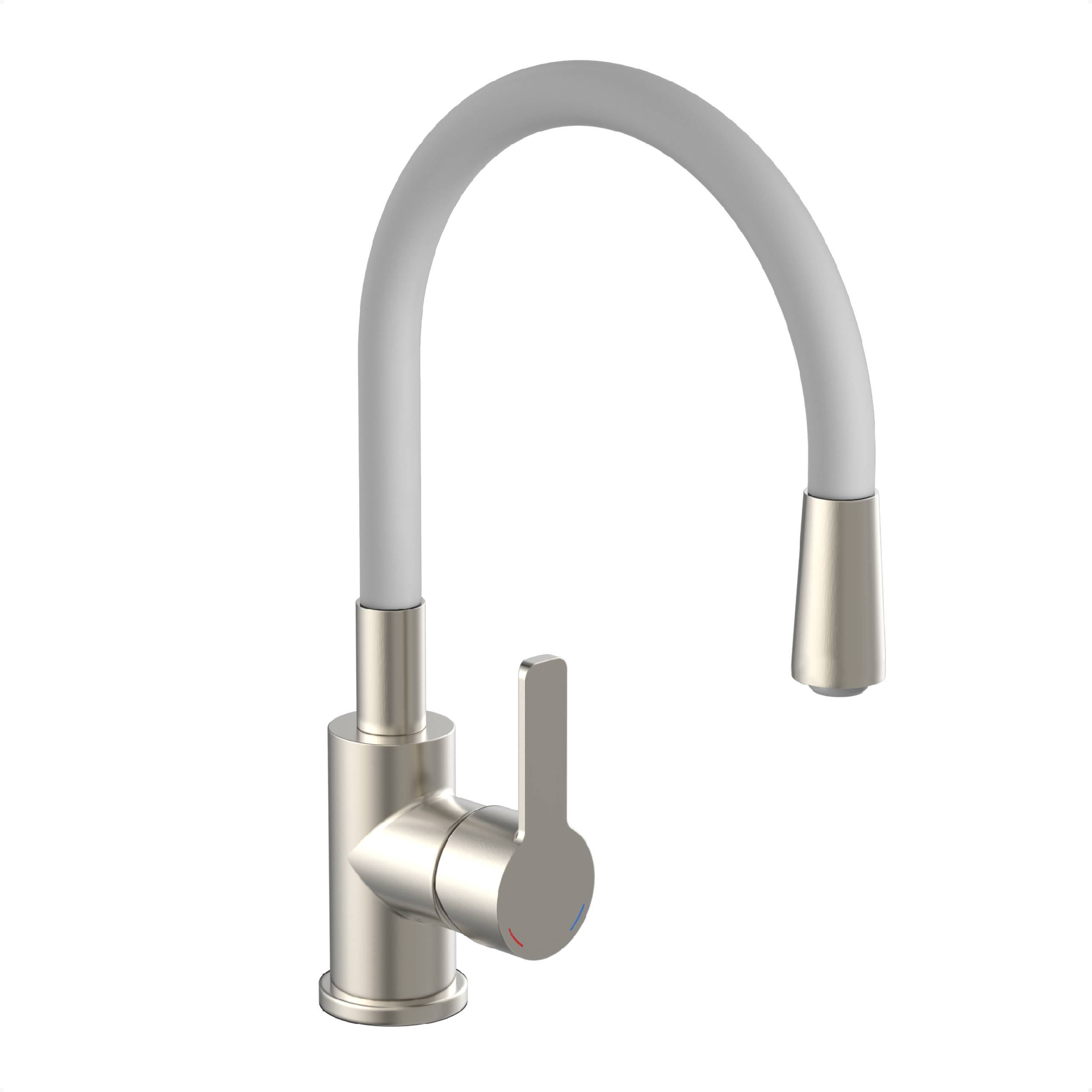 FLEXO Spültischarmatur, Edelstahloptik/Hellgrau