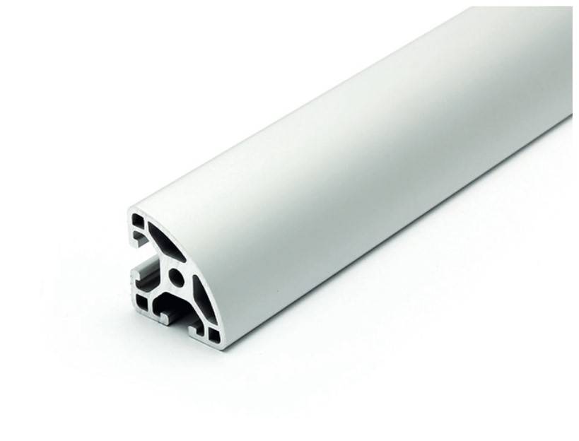 Aluminiumprofil 30x30L Radius R30 I-Typ Nut 6 (leicht), silber eloxiert. Aluminium Profil 30x30 Alu Profil 30 x 30 Montage- Systemprofil 1230mm