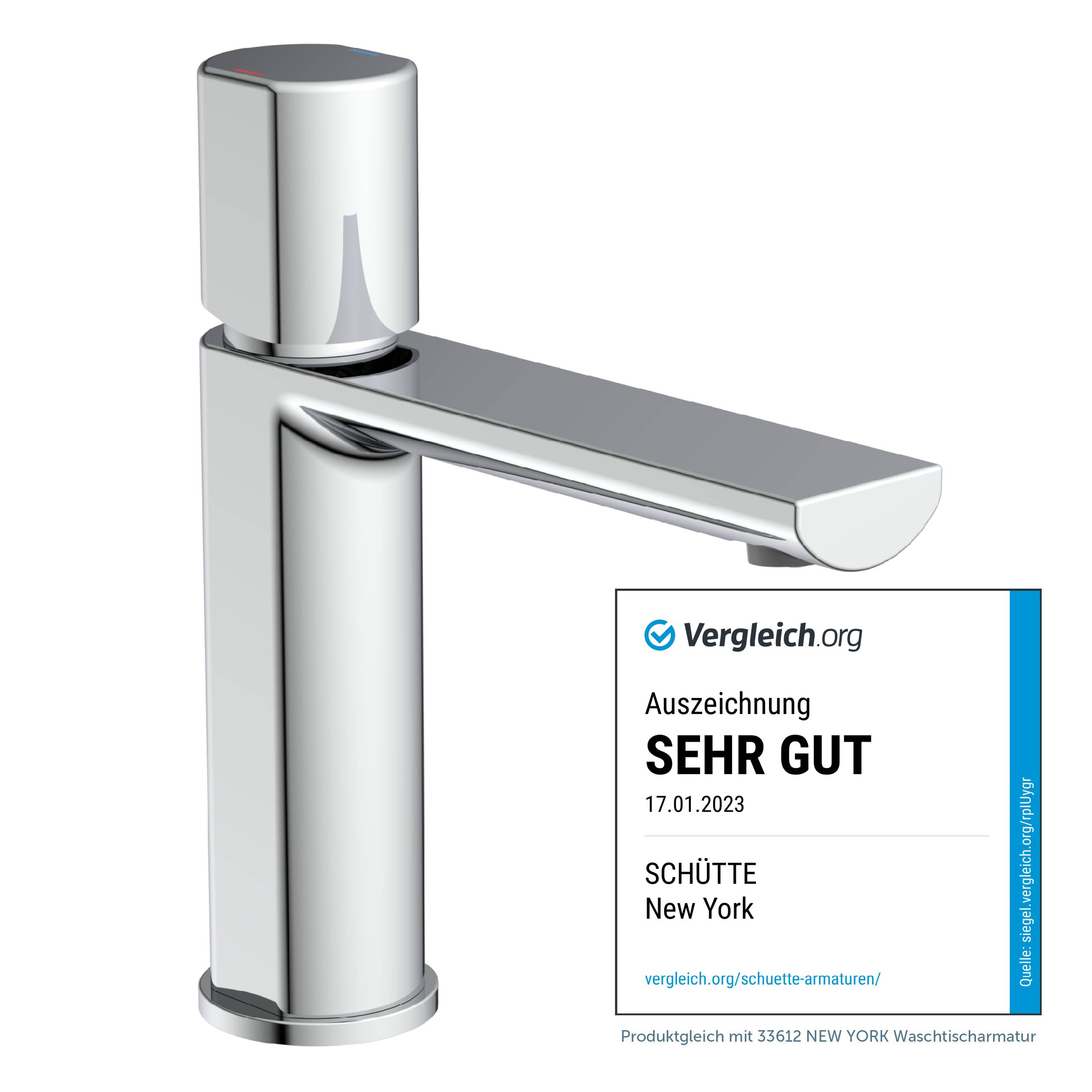 NEW YORK Waschtischarmatur, Chrom
