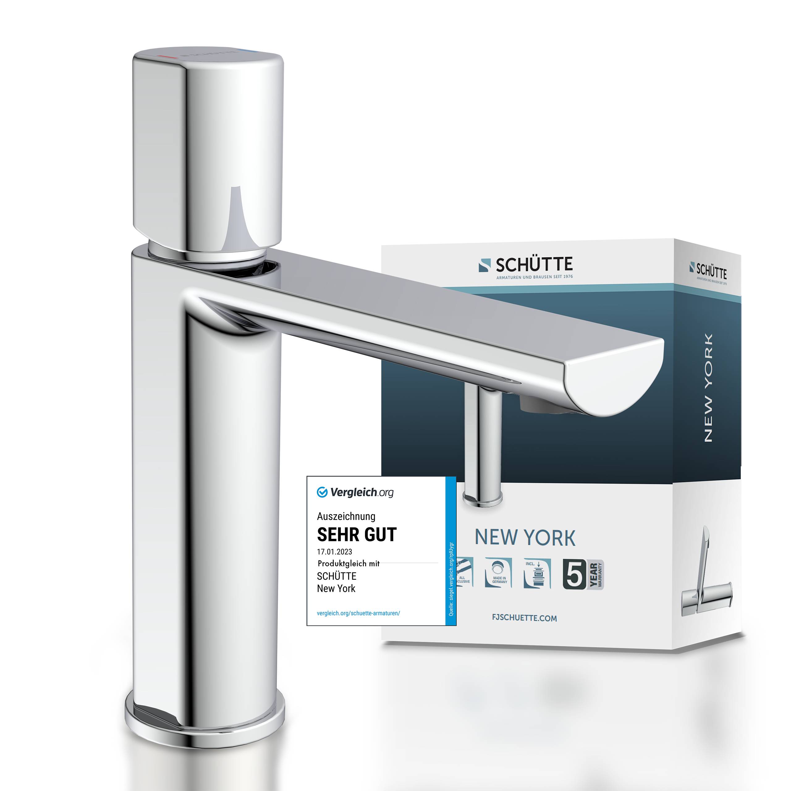 NEW YORK Waschtischarmatur, Chrom