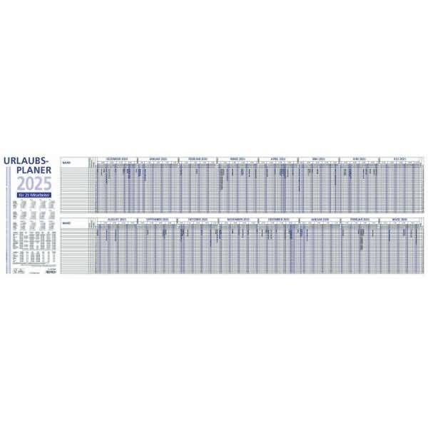 Urlaubsplaner 992 100x29,7cm 16 Monate 2025