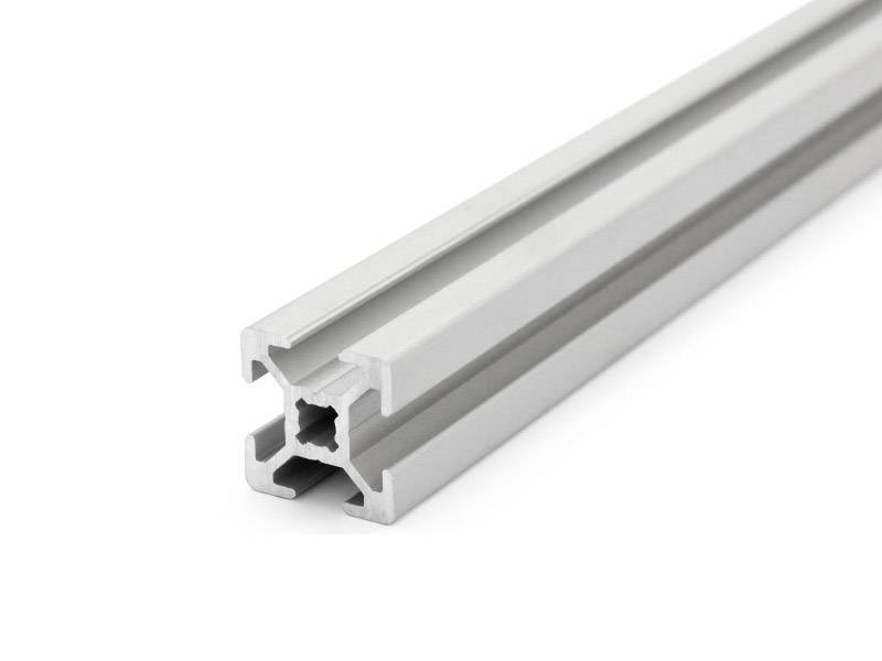 Aluminiumprofil 20x20L B-Typ Nut 6 (leicht), silber eloxiert. Aluminium Profil 20x20 Alu Profil 20 x 20 Montage- Systemprofil 470mm