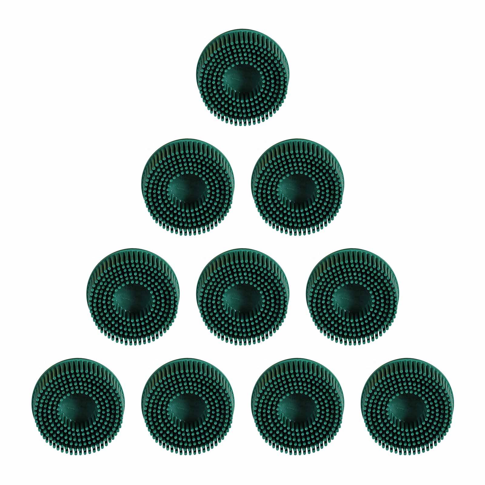 3M Roloc Bristle Disc 50mm 10 Stück - Körnung:K. 50 - grün