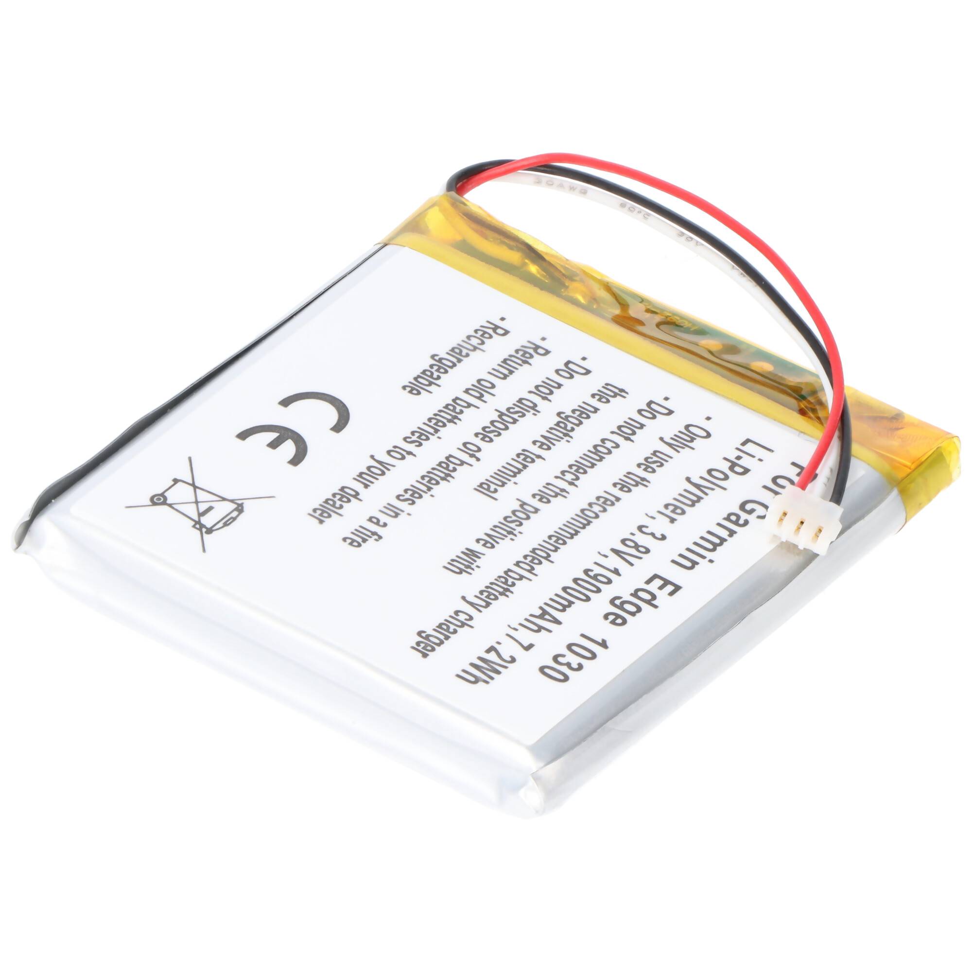 Akku passend für Garmin Edge 1030, Li-Polymer, 3,8V, 1900mAh, 7,2Wh