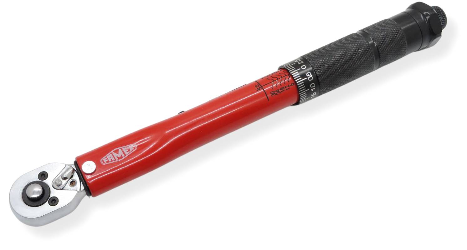 FAMEX 10878 Profi Drehmomentschlüssel 1/4 Zoll (6,3 mm), ±3%, 5-30 Nm - Rechts- und Linksmessung