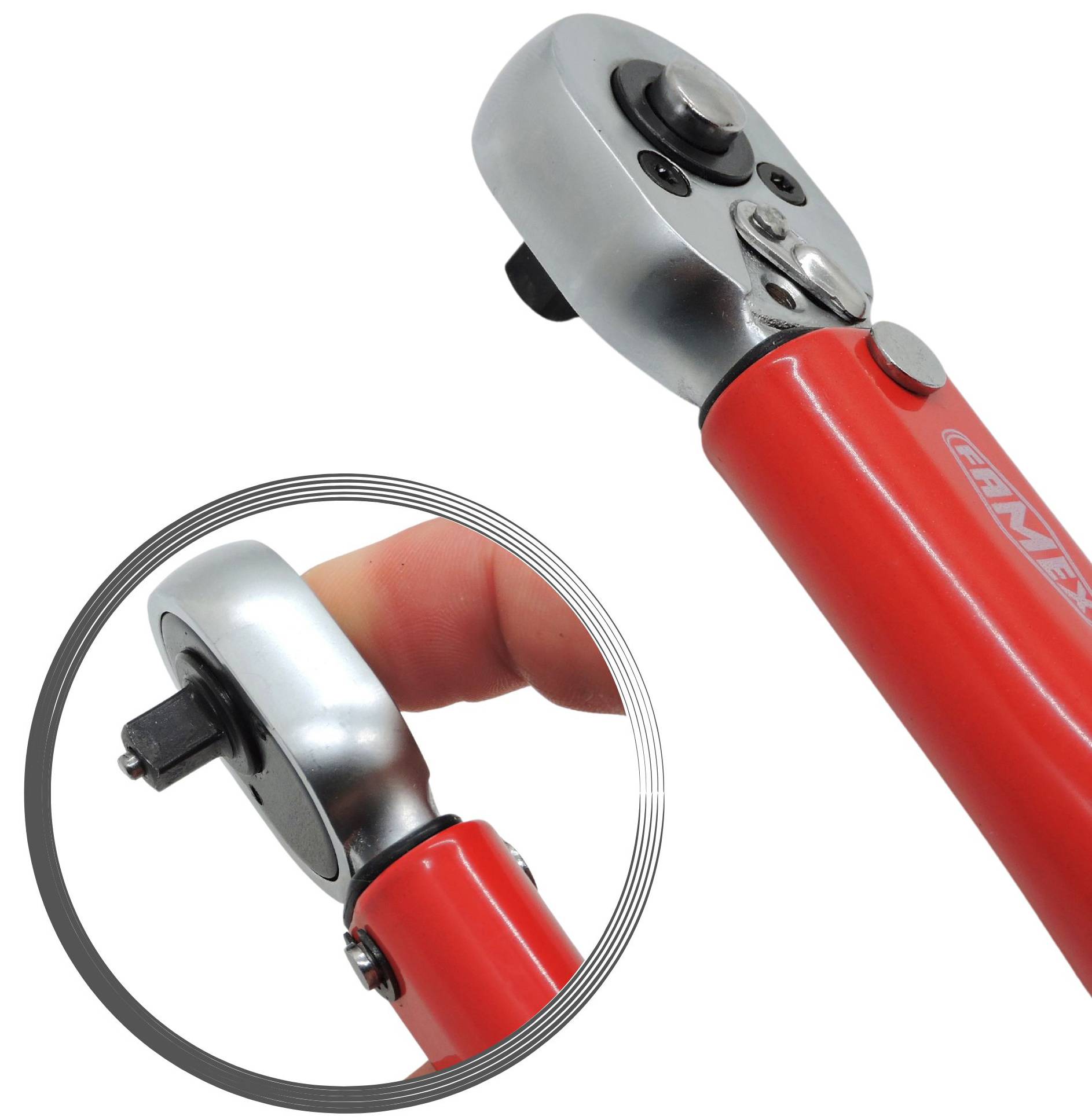FAMEX 10878 Profi Drehmomentschlüssel 1/4 Zoll (6,3 mm), ±3%, 5-30 Nm - Rechts- und Linksmessung
