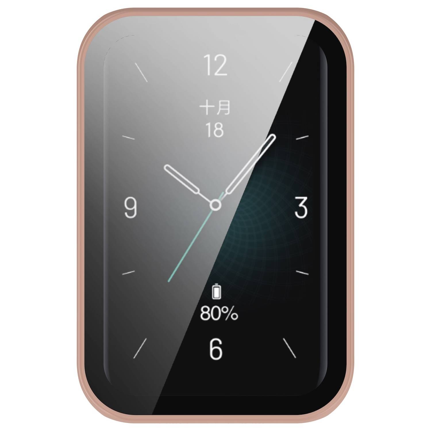 Für Honor Band 9 Kunststoff Smart Watch Hülle + H9 Schutz Hart Glas Rosa