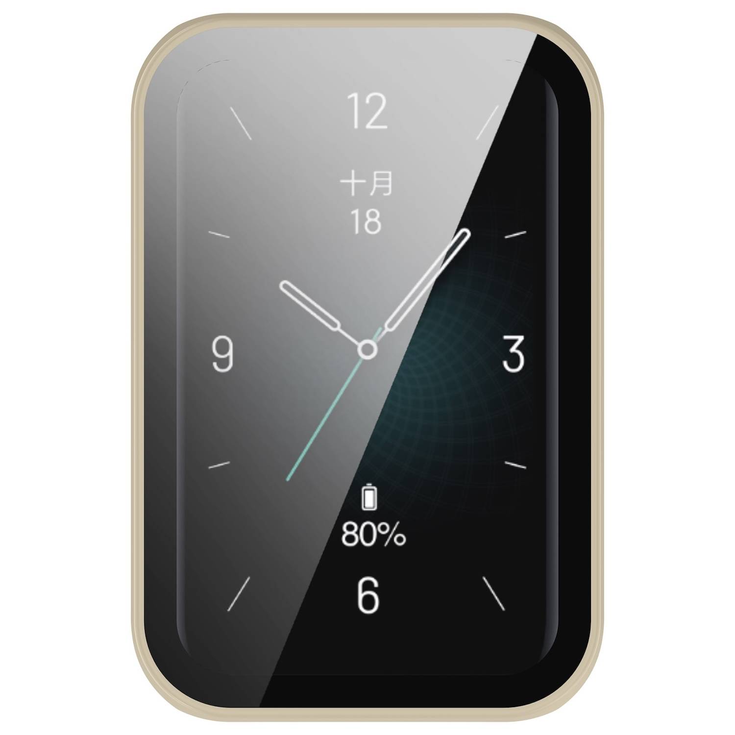 Für Honor Band 9 Kunststoff Smart Watch Hülle + H9 Schutz Hart Glas Weiß