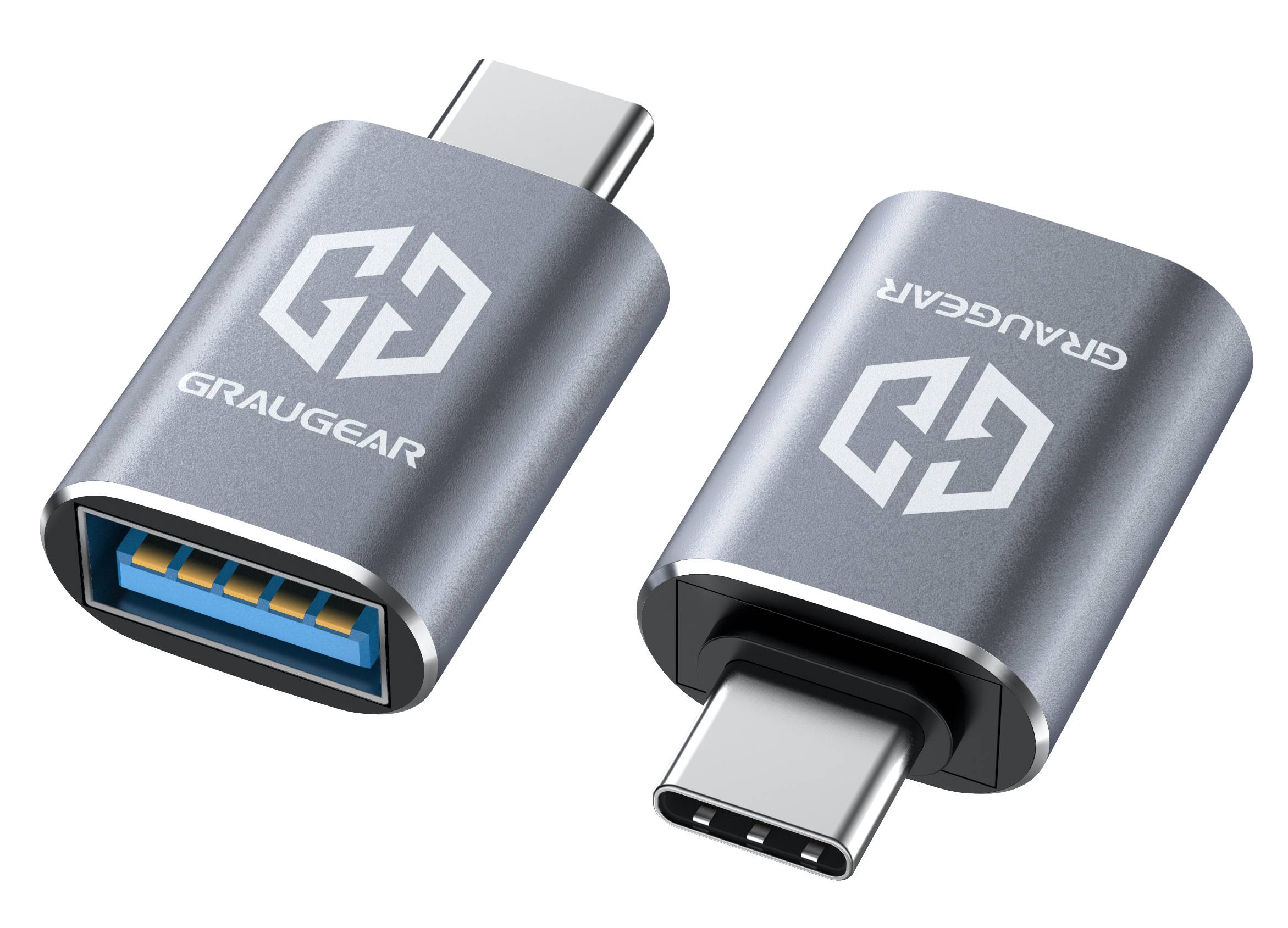 GRAUGEAR USB 3.2 Gen2 Adapter Type-A zu Type-C Stecker 2 Stk Multimedia-Technik