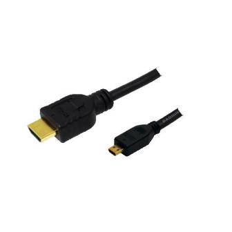Logilink HDMI-Kabel Ethernet A -> micro D St/St 2.00m bk Multimedia-Technik