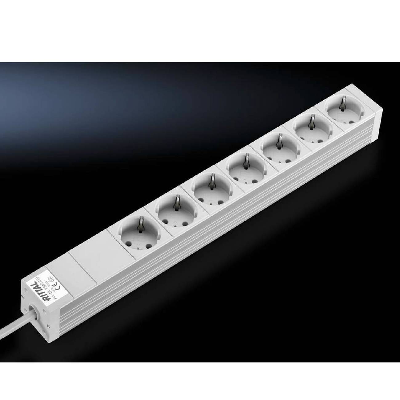 Rittal Steckdosenleiste 48,3cm 7fach ohne Schalter 230V/16A Multimedia-Technik Steckdosenleisten