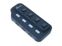 MediaRange USB-HUB 4-Port USB 3.0 extern schwarz Multimedia-Technik HUBs