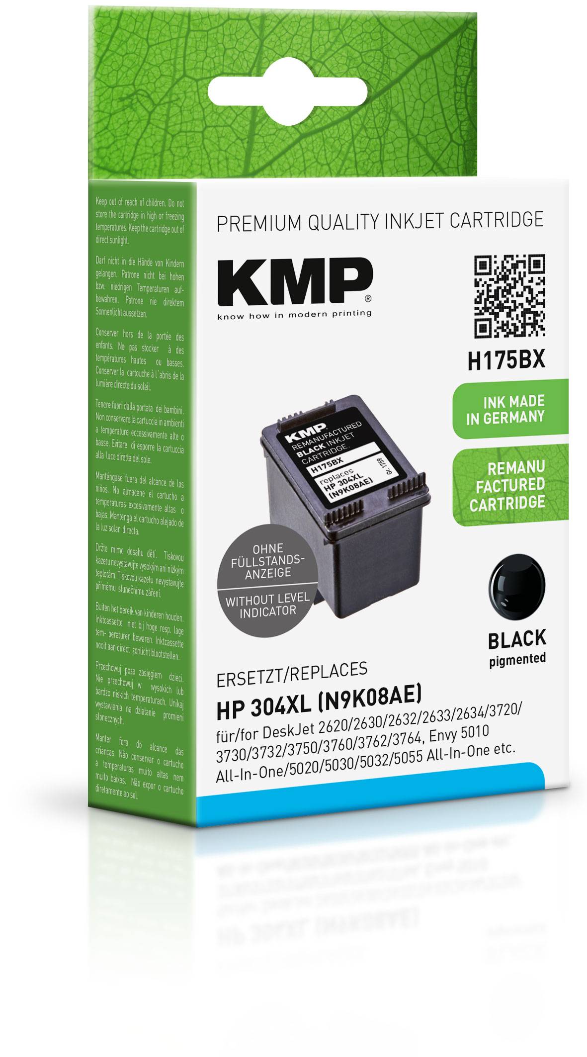 KMP Patrone HP 304XL black 350S. H175BX refilled Multimedia-Technik Patronen HP