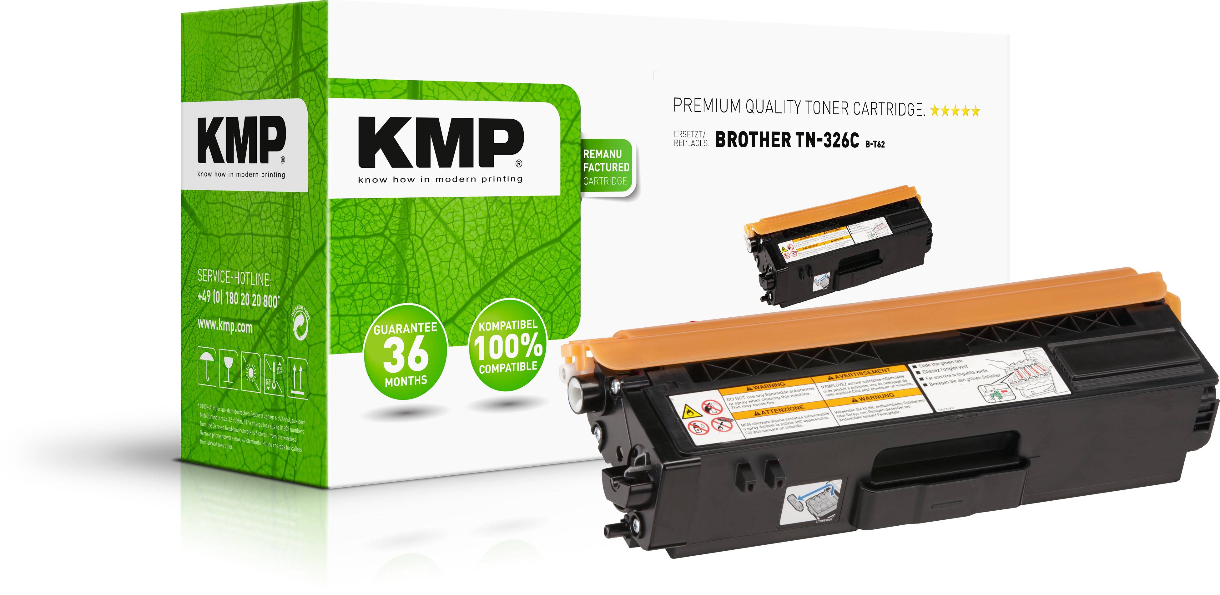 KMP Toner Brother TN-326C/TN326C cyan 3500 S. B-T62 remanufactured Multimedia-Technik