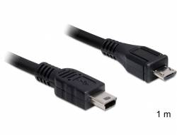 DELOCK USB Kabel Micro-B -> Mini-B St/St 1.00m sw Multimedia-Technik USB-Kabel