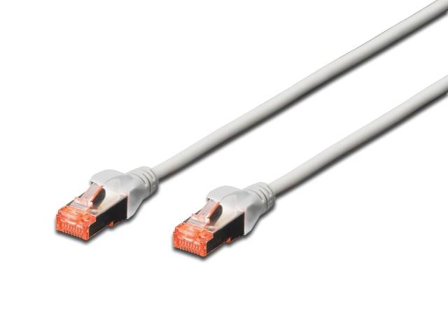 DIGITUS Patchkabel Cat6 S/FTP 2xRJ45 7.0m grau Hebelschutz Polybeutel Kabel RJ45 Cat.6