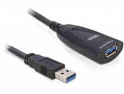 DELOCK USB3.0 Verl. A -> A St/Bu 5.00m aktiv Multimedia-Technik USB-Kabel
