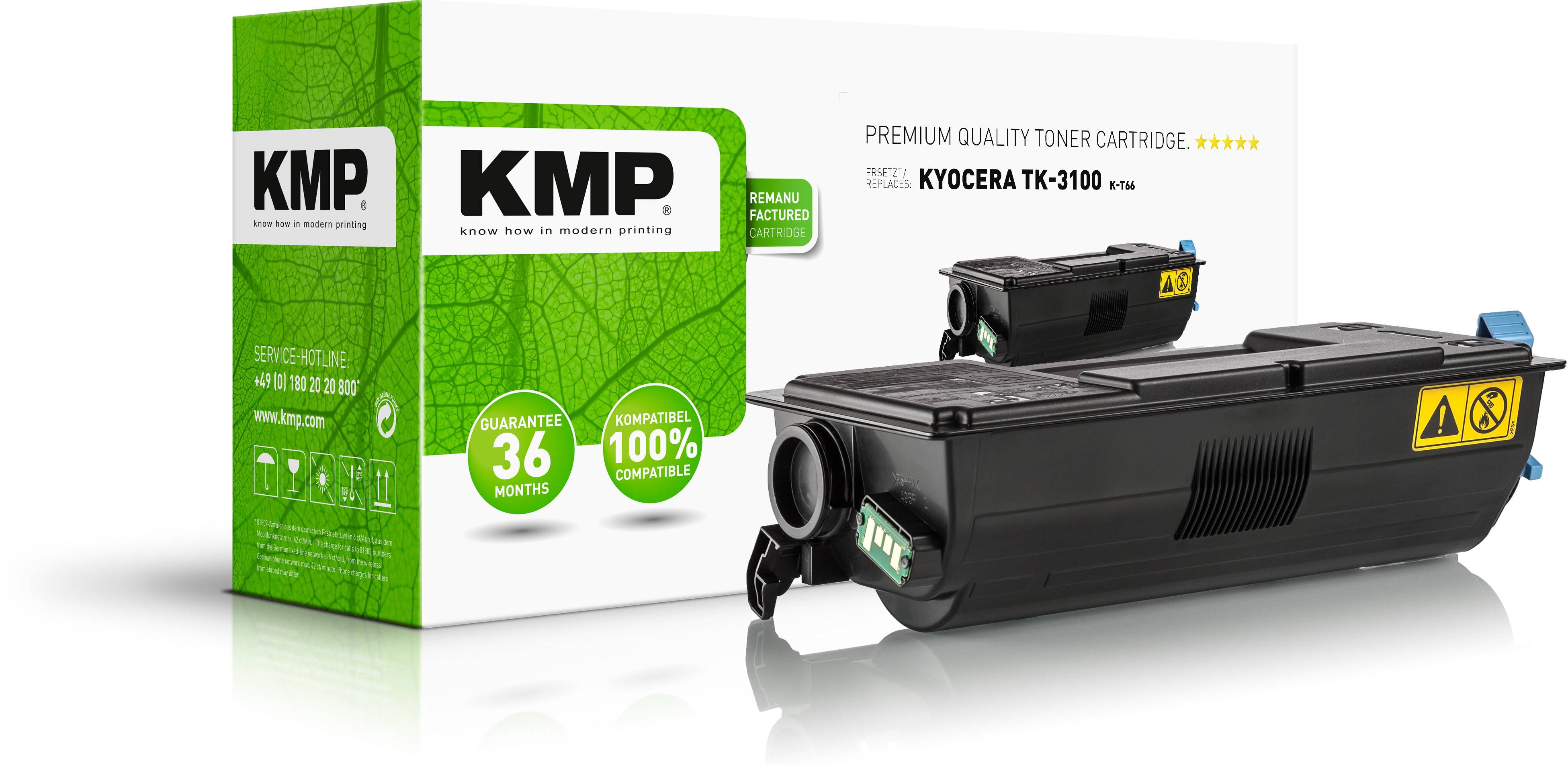 KMP Toner Kyocera TK-3100/TK3100 black 16500 S. K-T66 remanufactured Multimedia-Technik