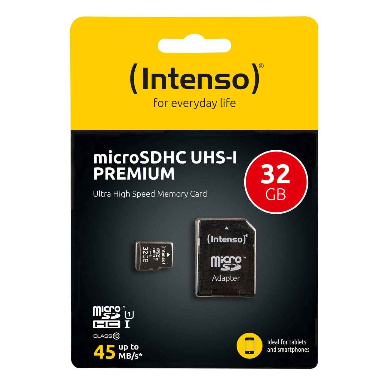 SD MicroSD Card 32GB Intenso SD-HC UHS-I retail Multimedia-Technik Micro SD Karten