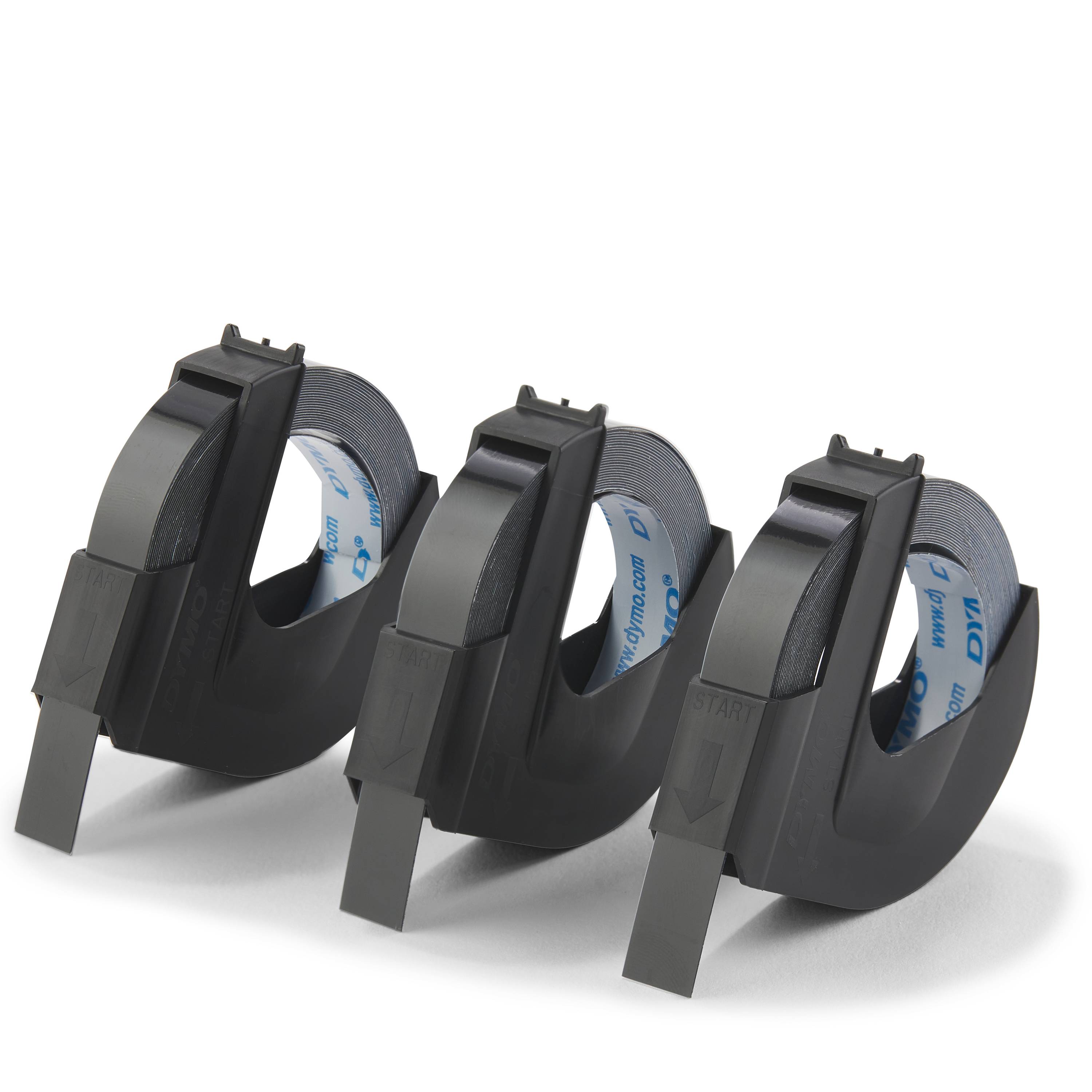 DYMO Prägeband 3er Packung 9mmx3.0m schwarz glänzend Blister Multimedia-Technik Verbrauchsmaterial
