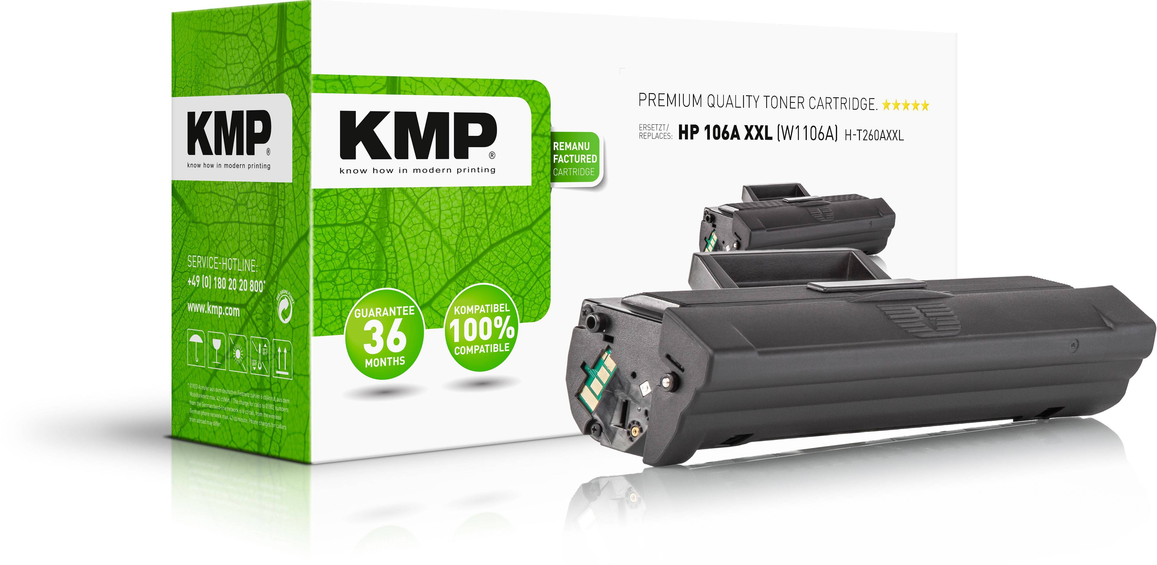 KMP Toner HP HP106A XL W1106A black H-T260XL remanufactured Multimedia-Technik HP