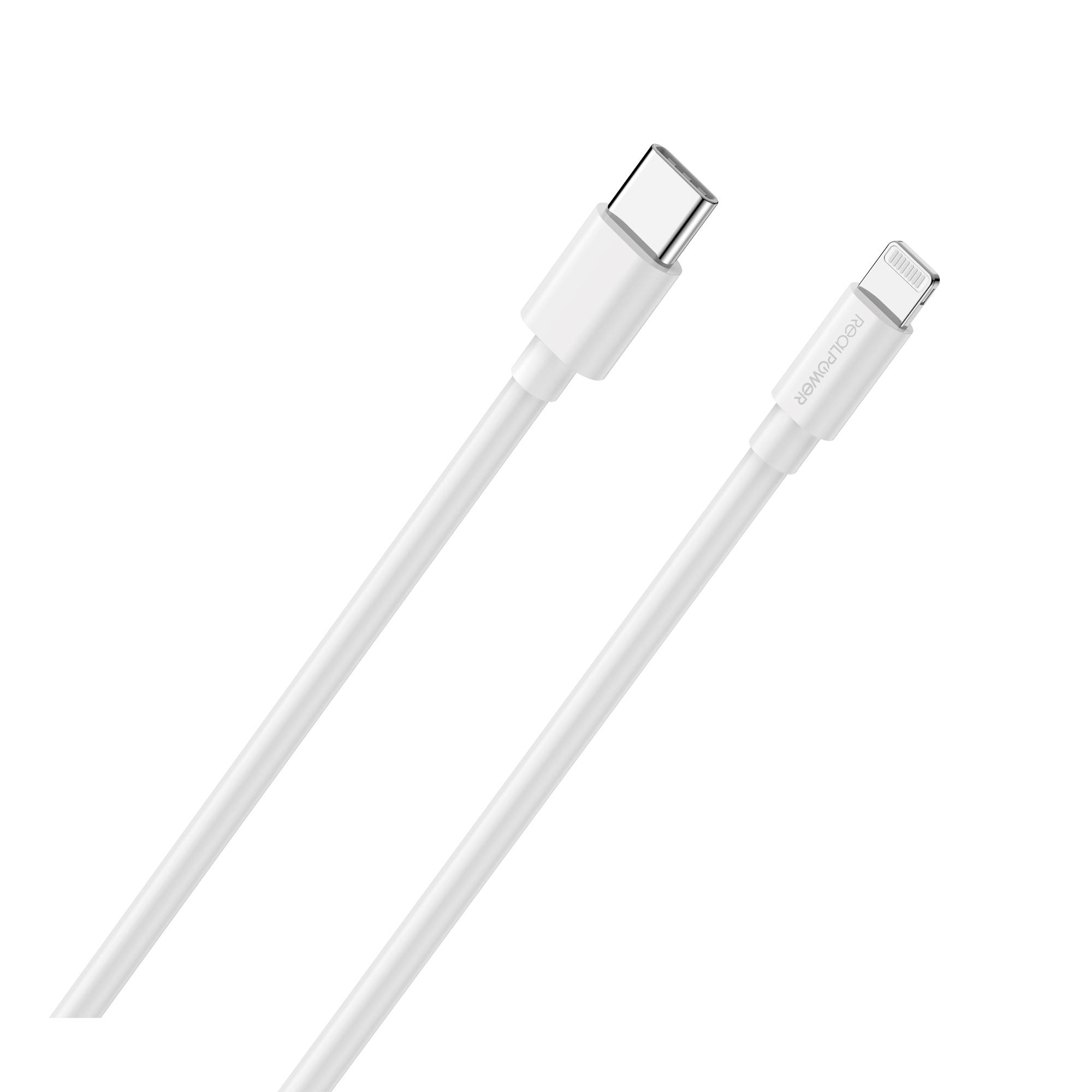 RealPower Lade/Datenkabel USB-C auf Lightning 2m weiß MFI 3A Multimedia-Technik USB-Kabel
