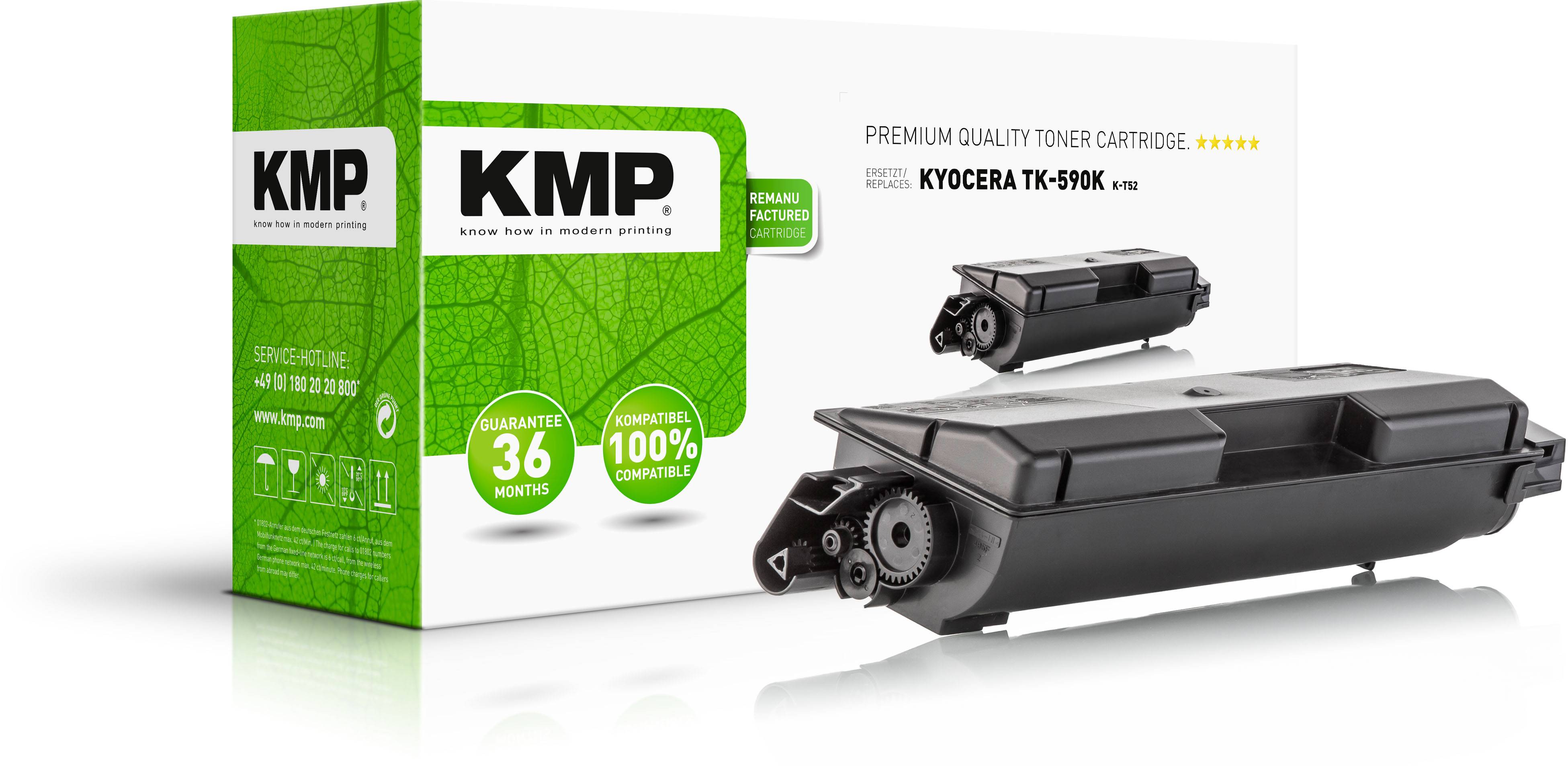 KMP Toner Kyocera TK-590K/TK590K black 7000 S. K-T52 remanufactured Multimedia-Technik