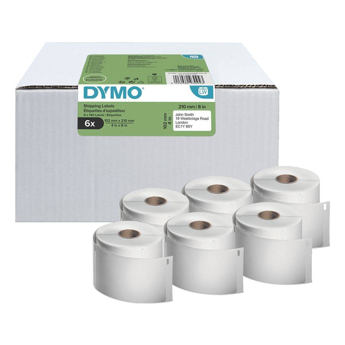 DYMO LW-Versandetiketten Vorteilspack 102x210mm 6Rl 140St/Rl Multimedia-Technik Etiketten