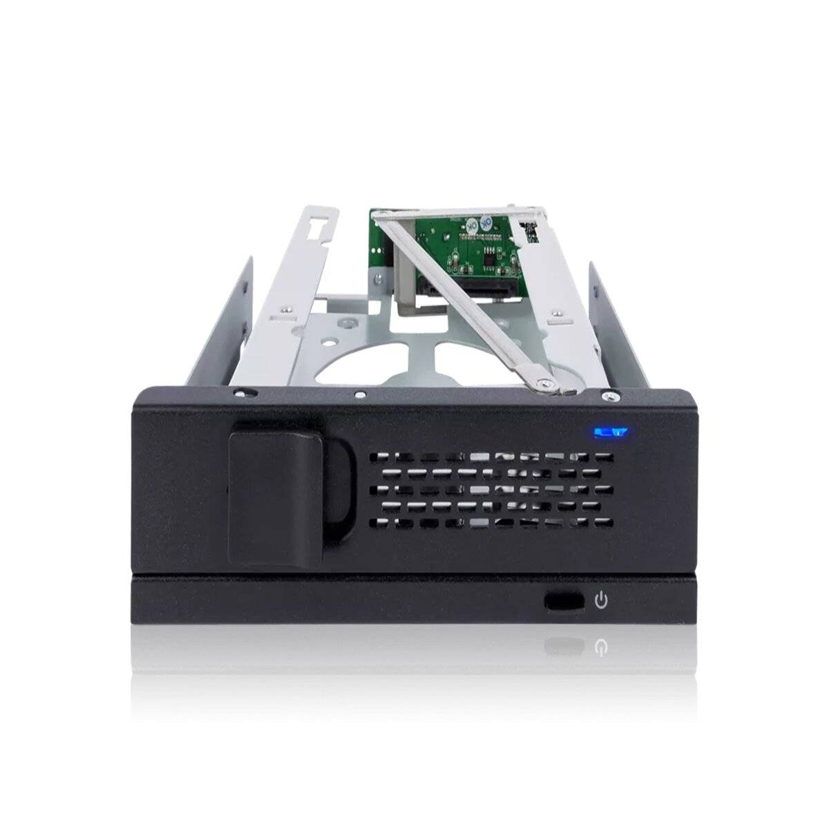 We-Ra. IcyDock 1x 3.5 SATA in 1x 5.25 bay mobile rack fanl Multimedia-Technik Festplattenwechselr.