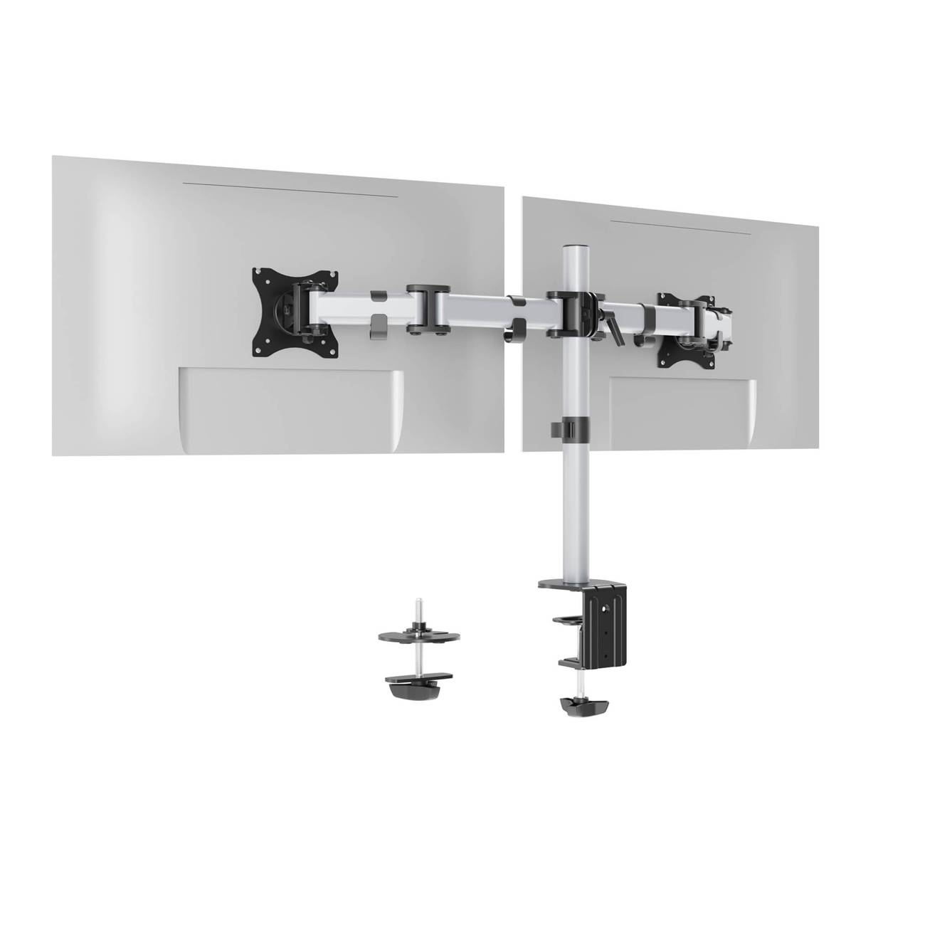 DURABLE Monitorhalterung SELECT für 2 Mon. Tischbef Silber Multimedia-Technik Halterungen