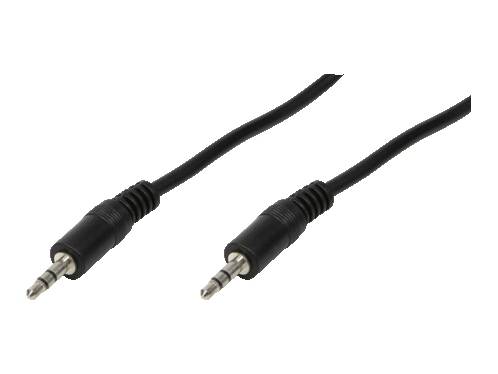 Logilink Audiokabel 1x 3,5mm -> 1x St/St 2.00m bk Multimedia-Technik