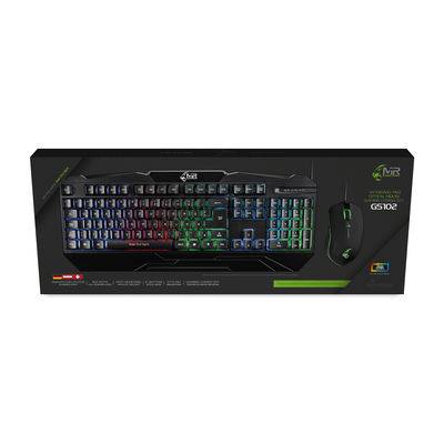 MediaRange Gaming-Set Tastatur 104 Tasten + Maus 6-Tasten Eingabe / Ausgabe Mäuse & Tastaturen